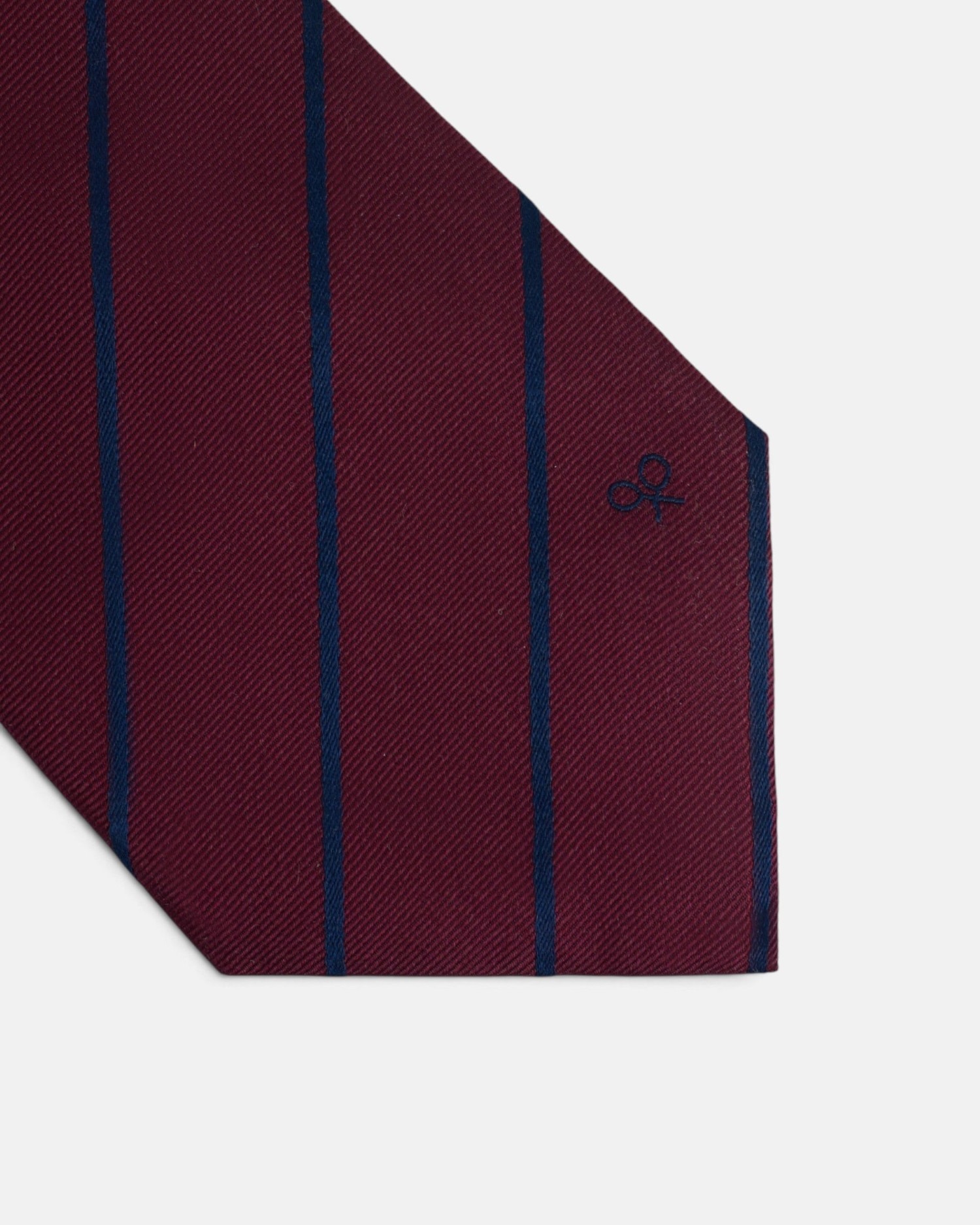 Corbata raya media seda - Silbon - Burdeos Burdeos-3