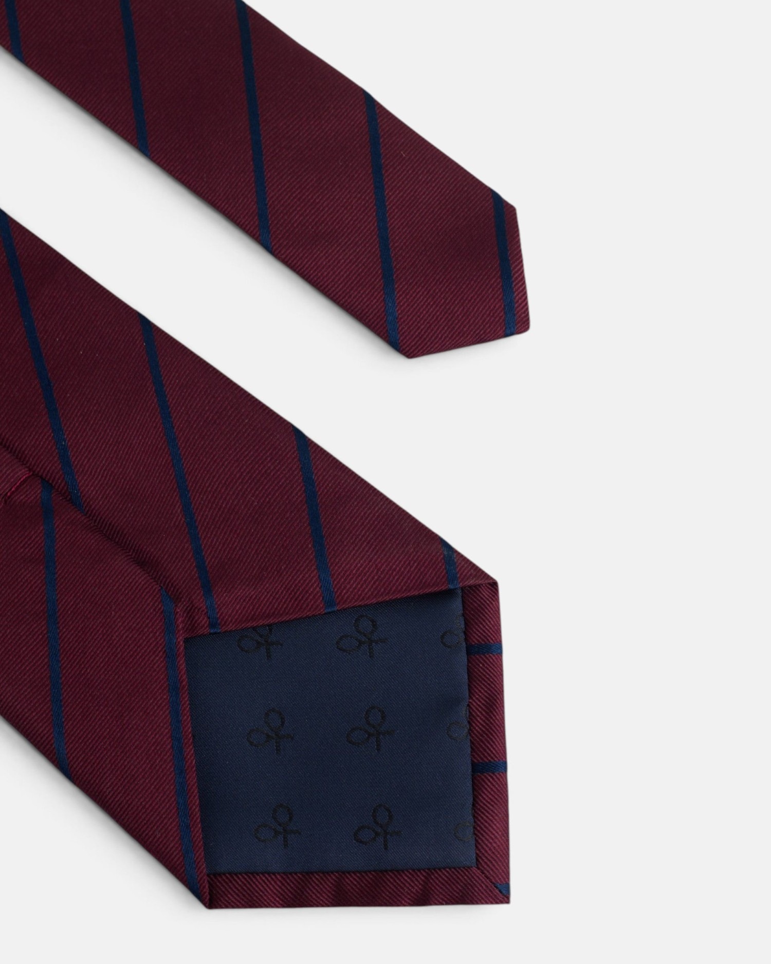Corbata raya media seda - Silbon - Burdeos Burdeos-4