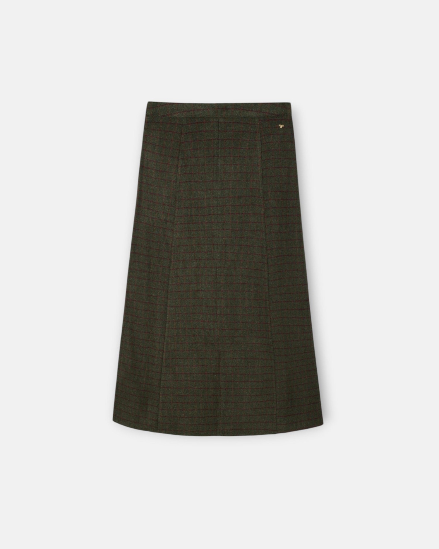 Falda midi cuadros - Silbon - Verde Verde-5