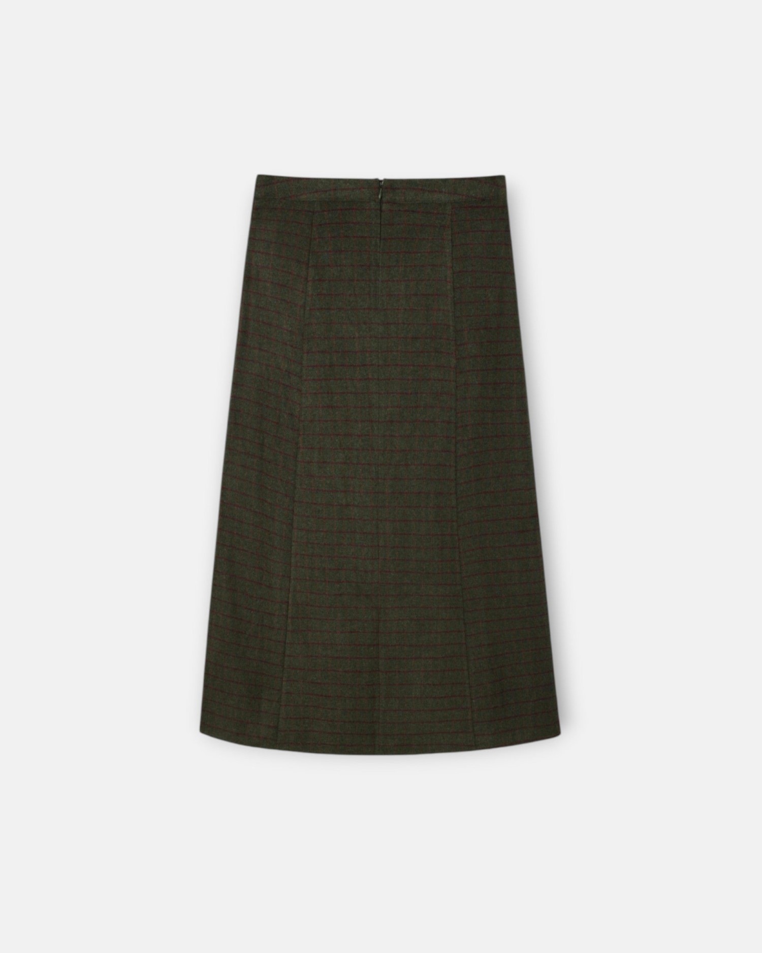 Falda midi cuadros - Silbon - Verde Verde-4