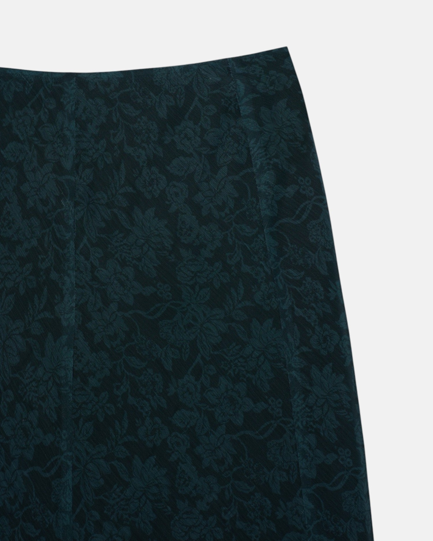 Falda midi evase estampado flores - Silbon - Verde Verde-3