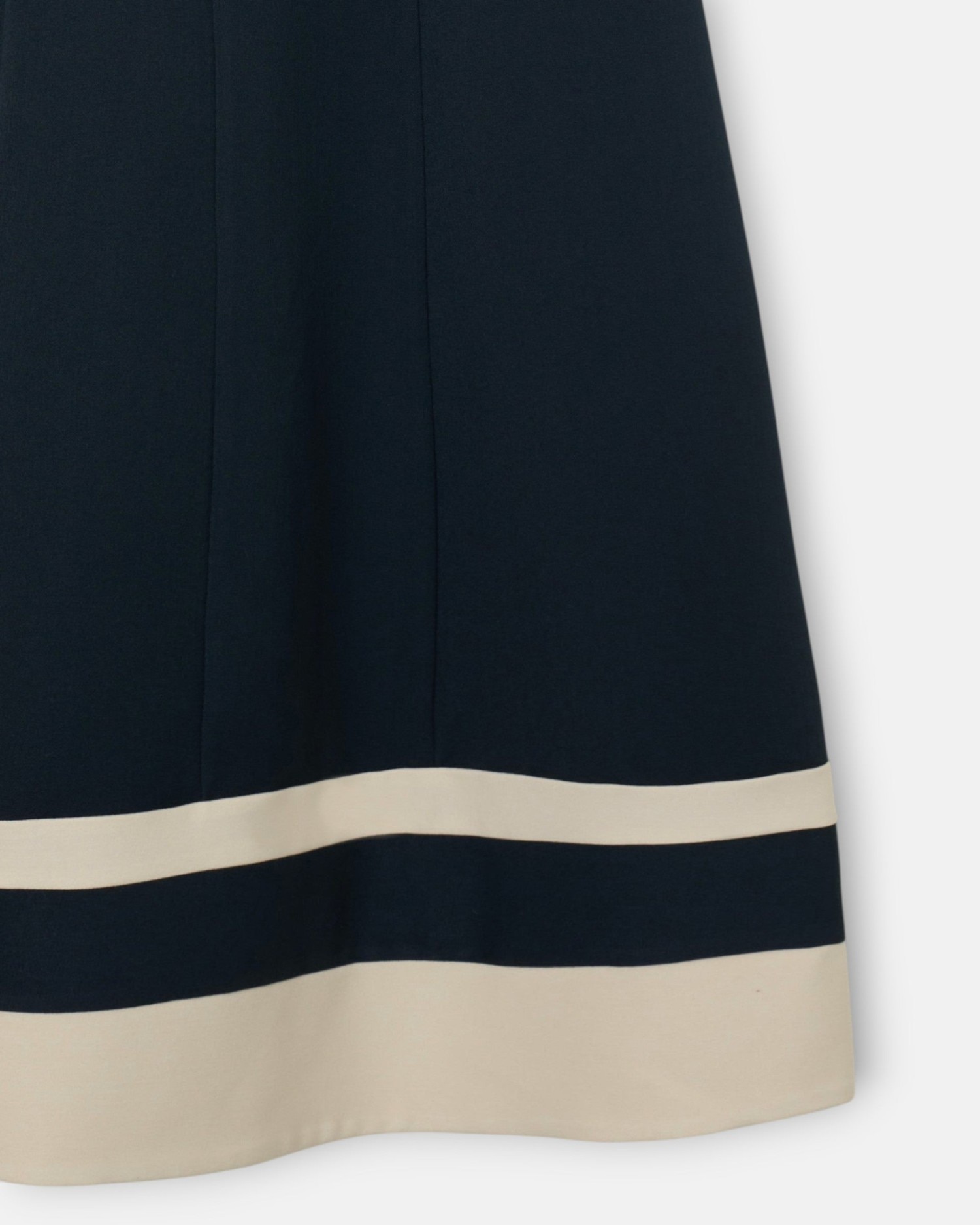 Vestido midi contrastes - Silbon - Azul marino Azul marino-3
