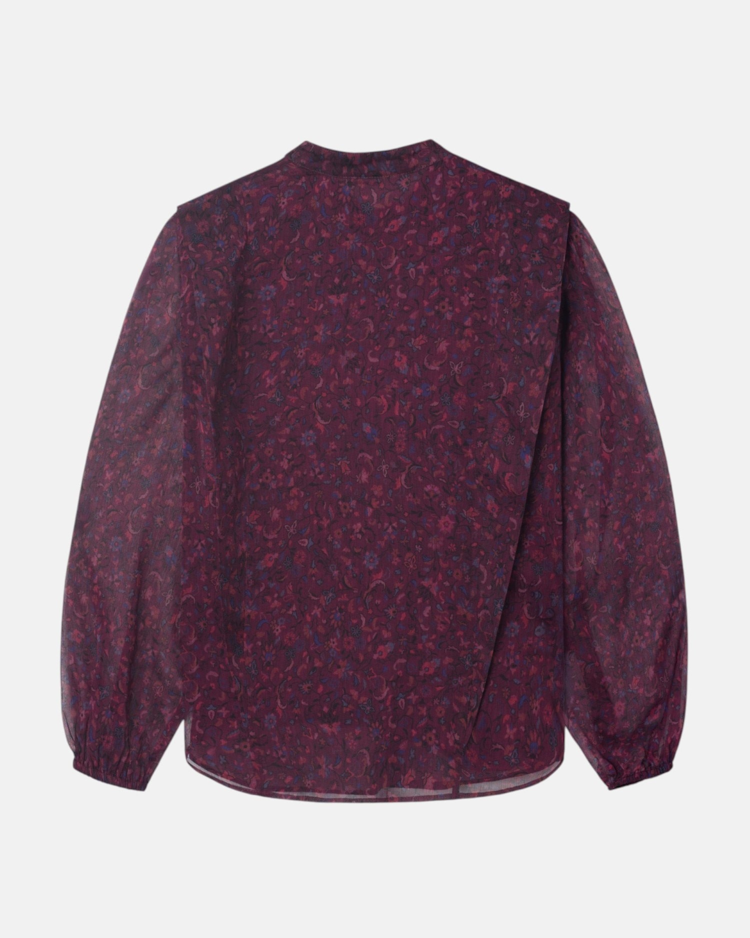 Blusa estampado flores granate - Silbon - Burdeos Burdeos-4