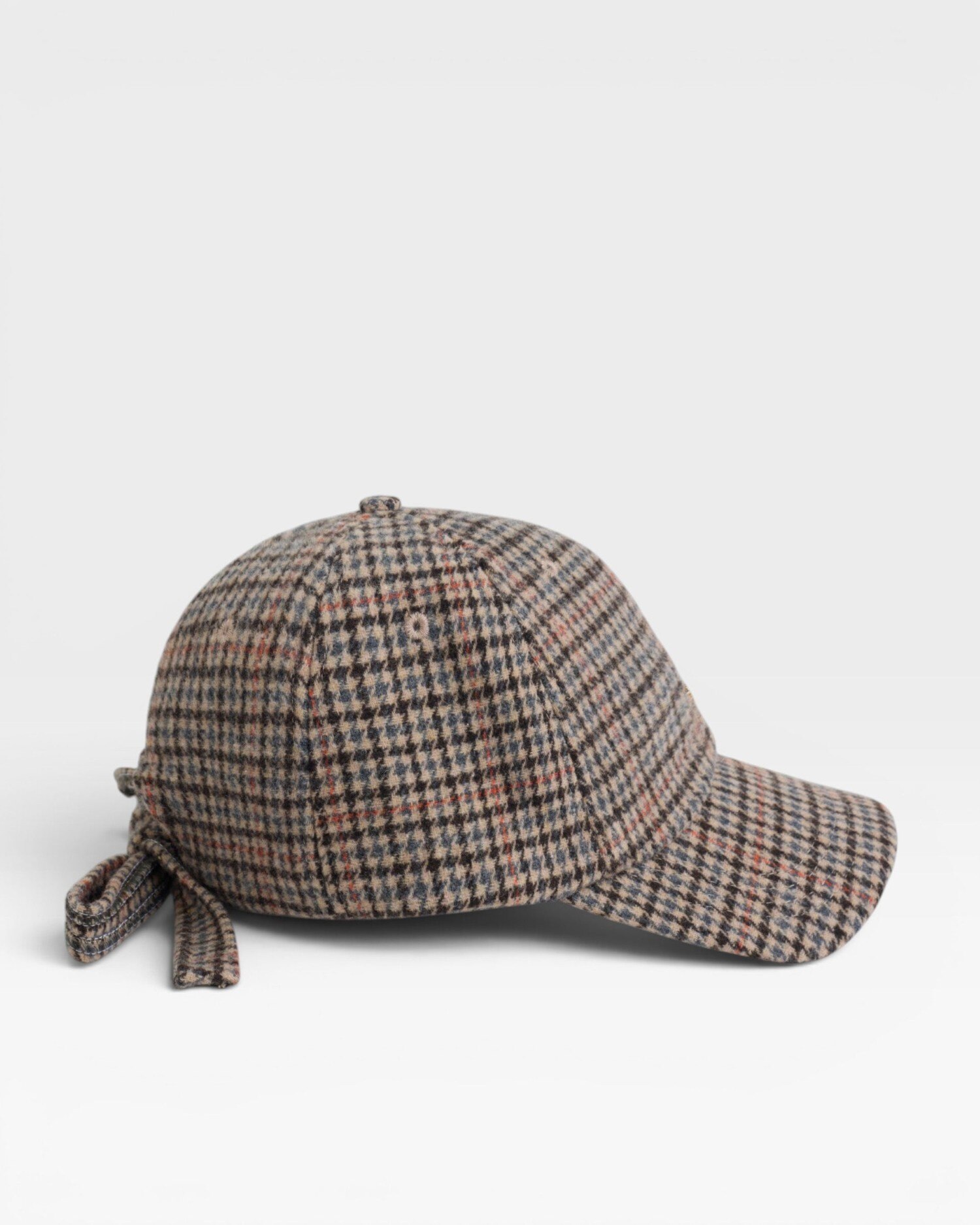 Gorra cuadros raqueta metalizada - Silbon - Marrón Marrón-4