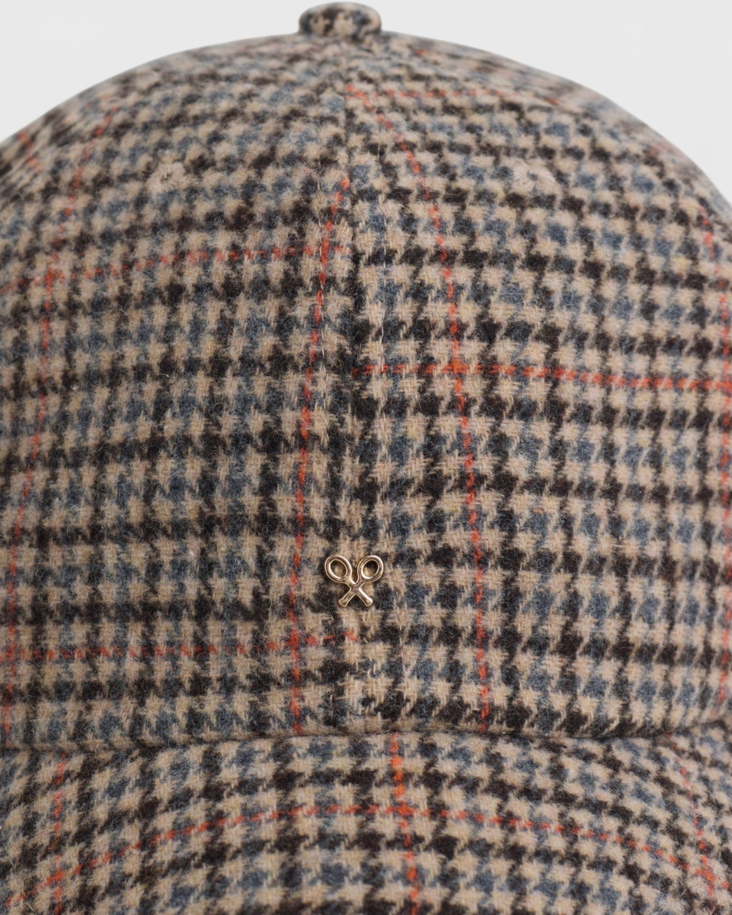 Gorra cuadros raqueta metalizada - Silbon - Marrón Marrón-2