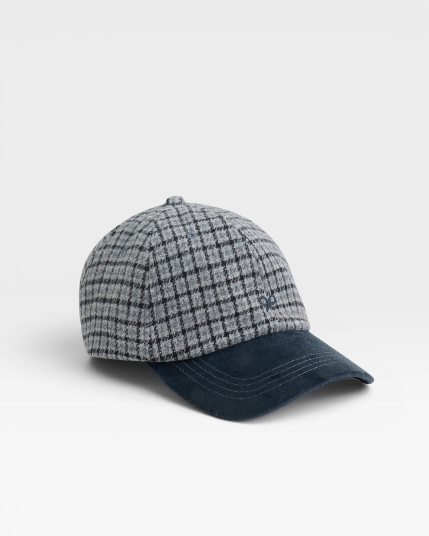 Gorra cuadros raqueta bordada - Silbon - Gris Gris-3