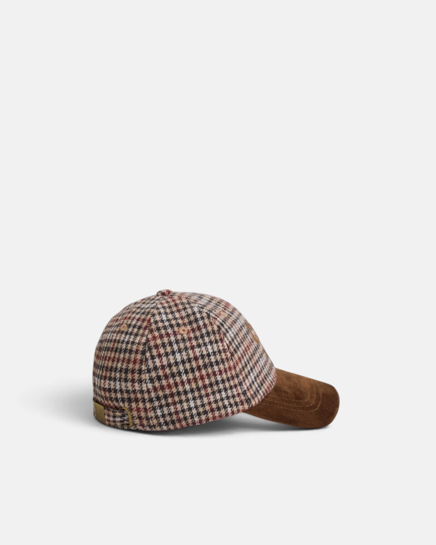 Gorra poliéster cuadros - Silbon - Marrón Marrón-3