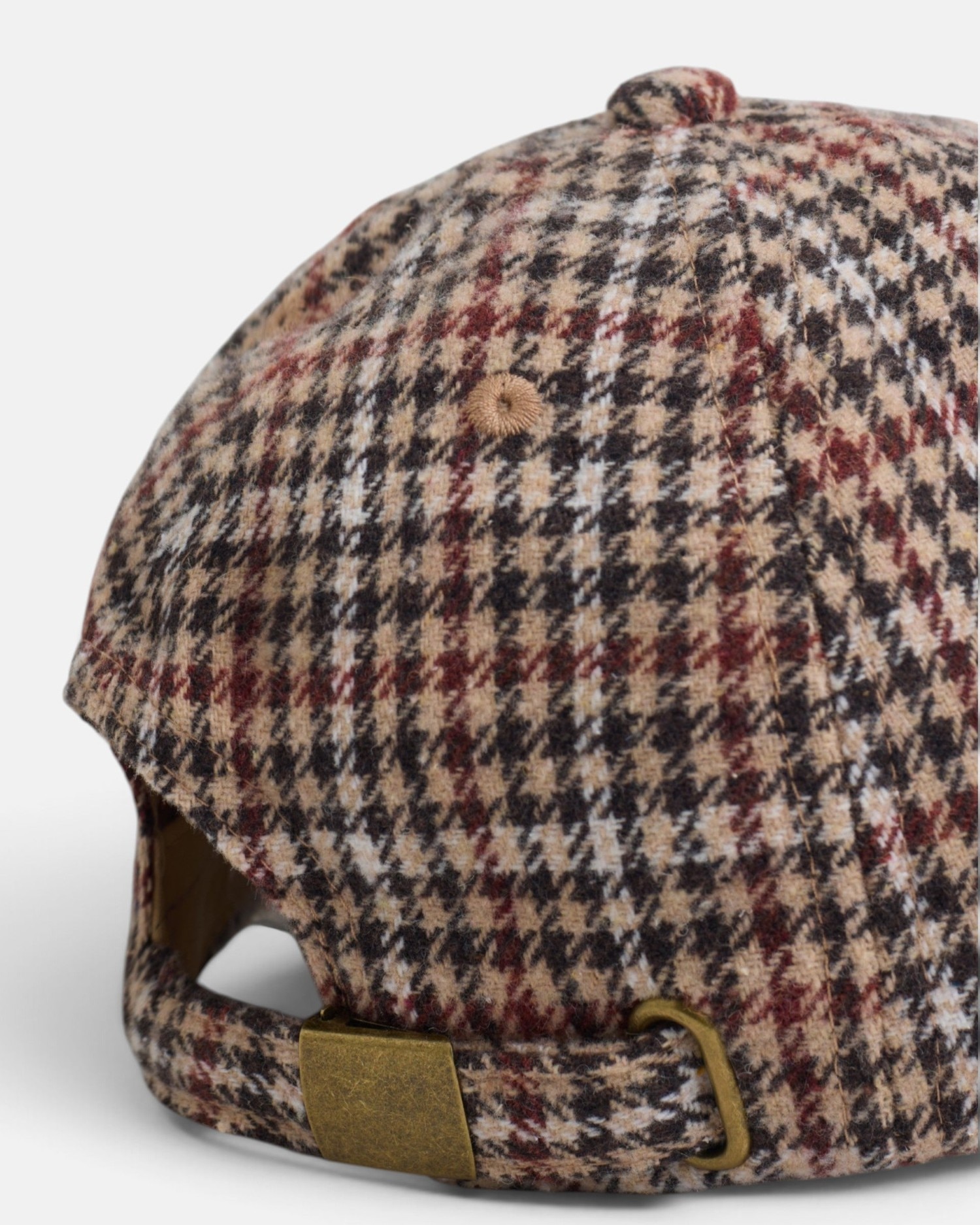 Gorra poliéster cuadros - Silbon - Marrón Marrón-2