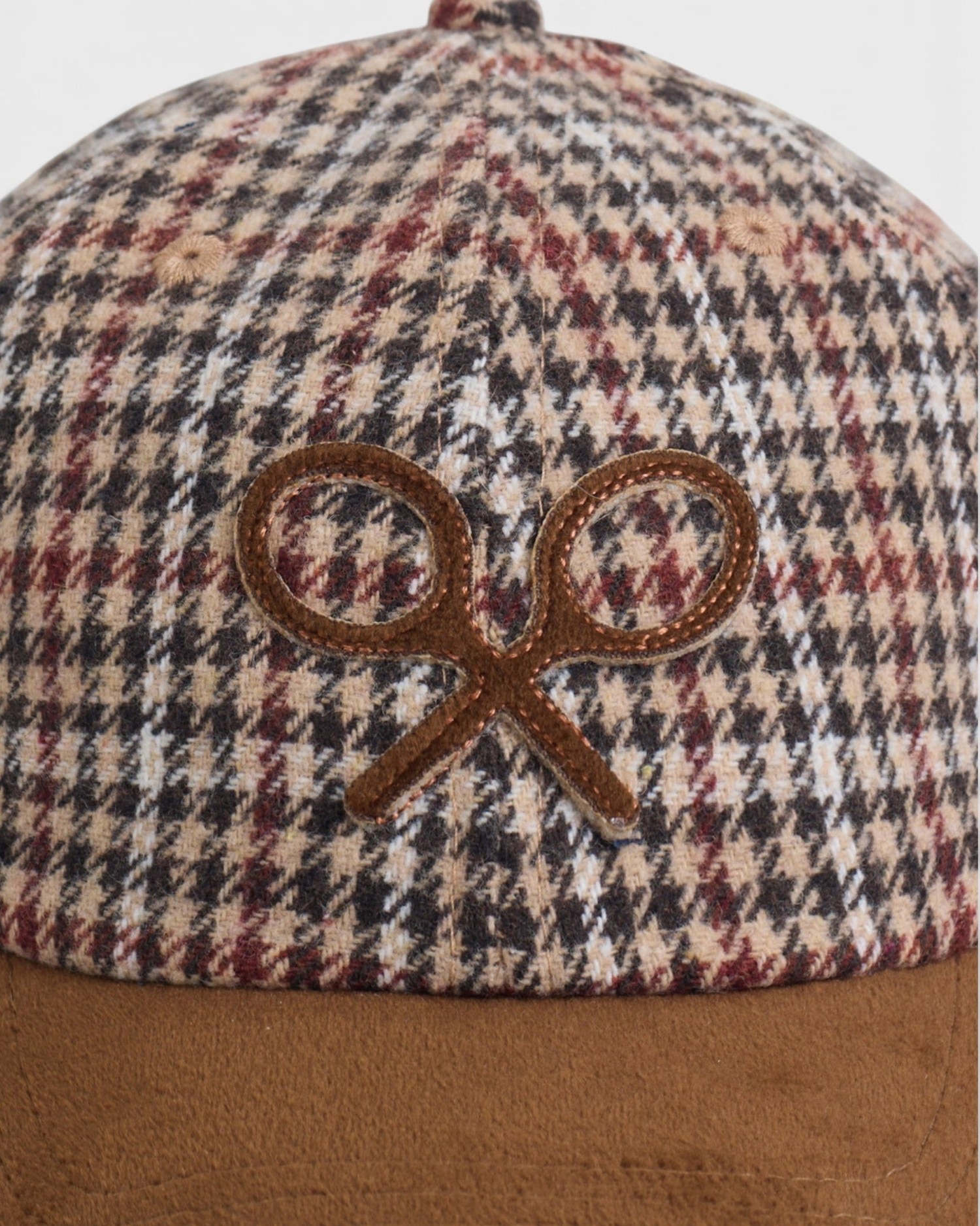 Gorra poliéster cuadros - Silbon - Marrón Marrón-4
