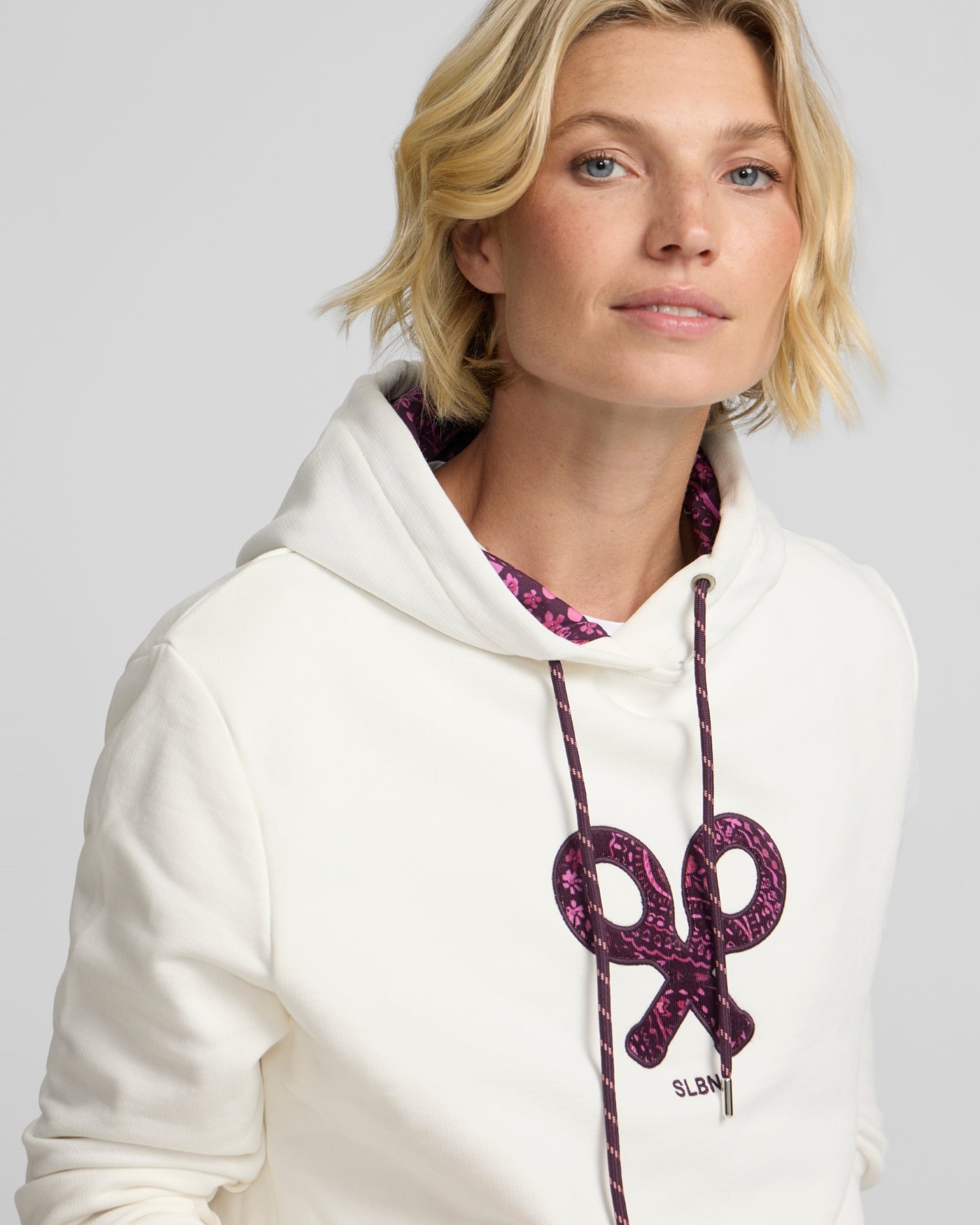 Sudadera capucha raqueta estampado - Silbon - Burdeos Burdeos-3