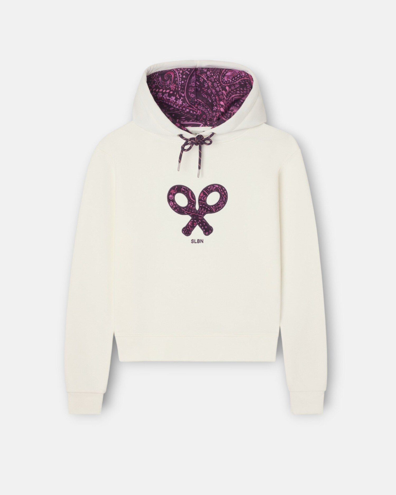 Sudadera capucha raqueta estampado - Silbon - Burdeos Burdeos-5