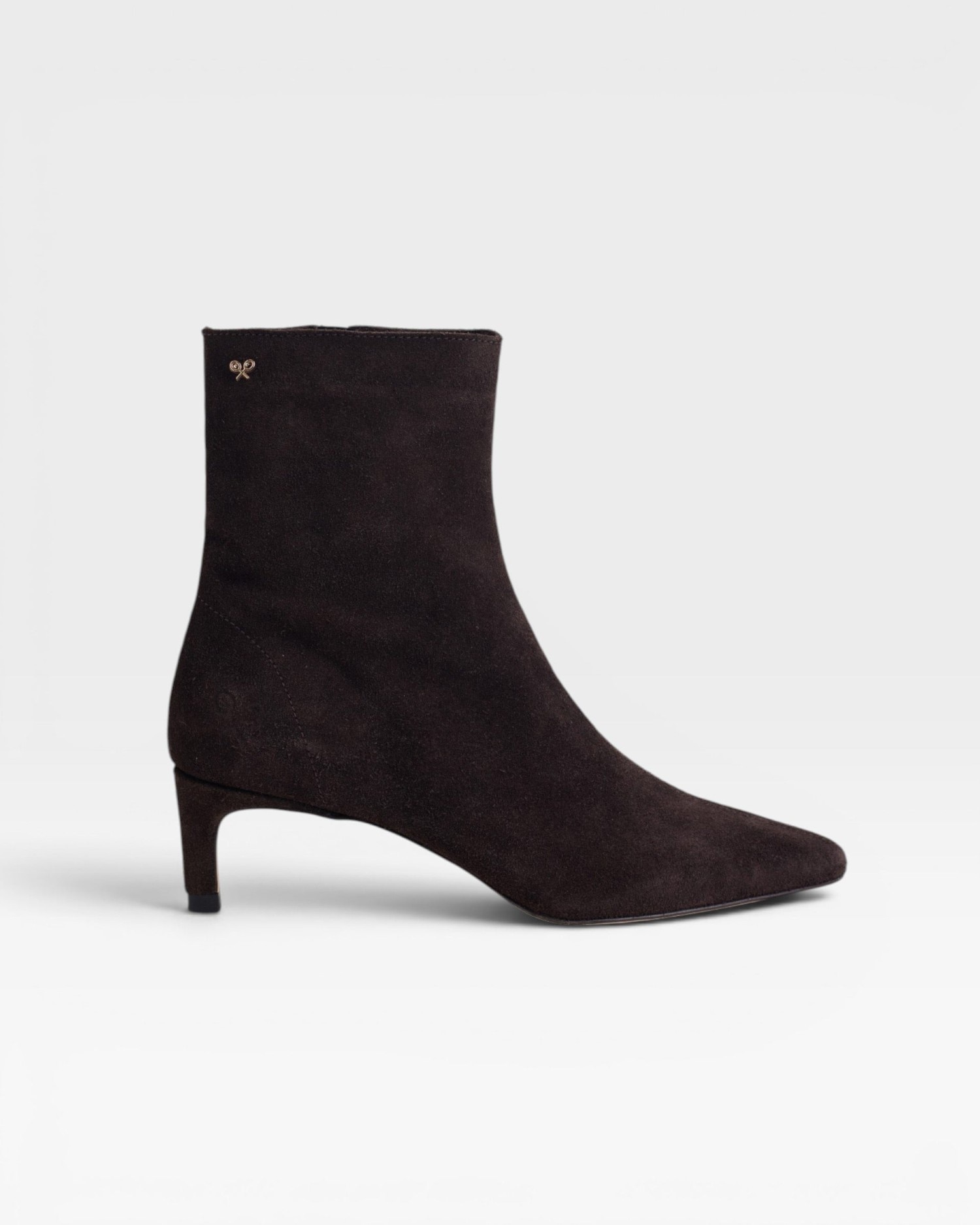 Botines de mujer tacón kitten ante - Silbon - Marrón Marrón-1