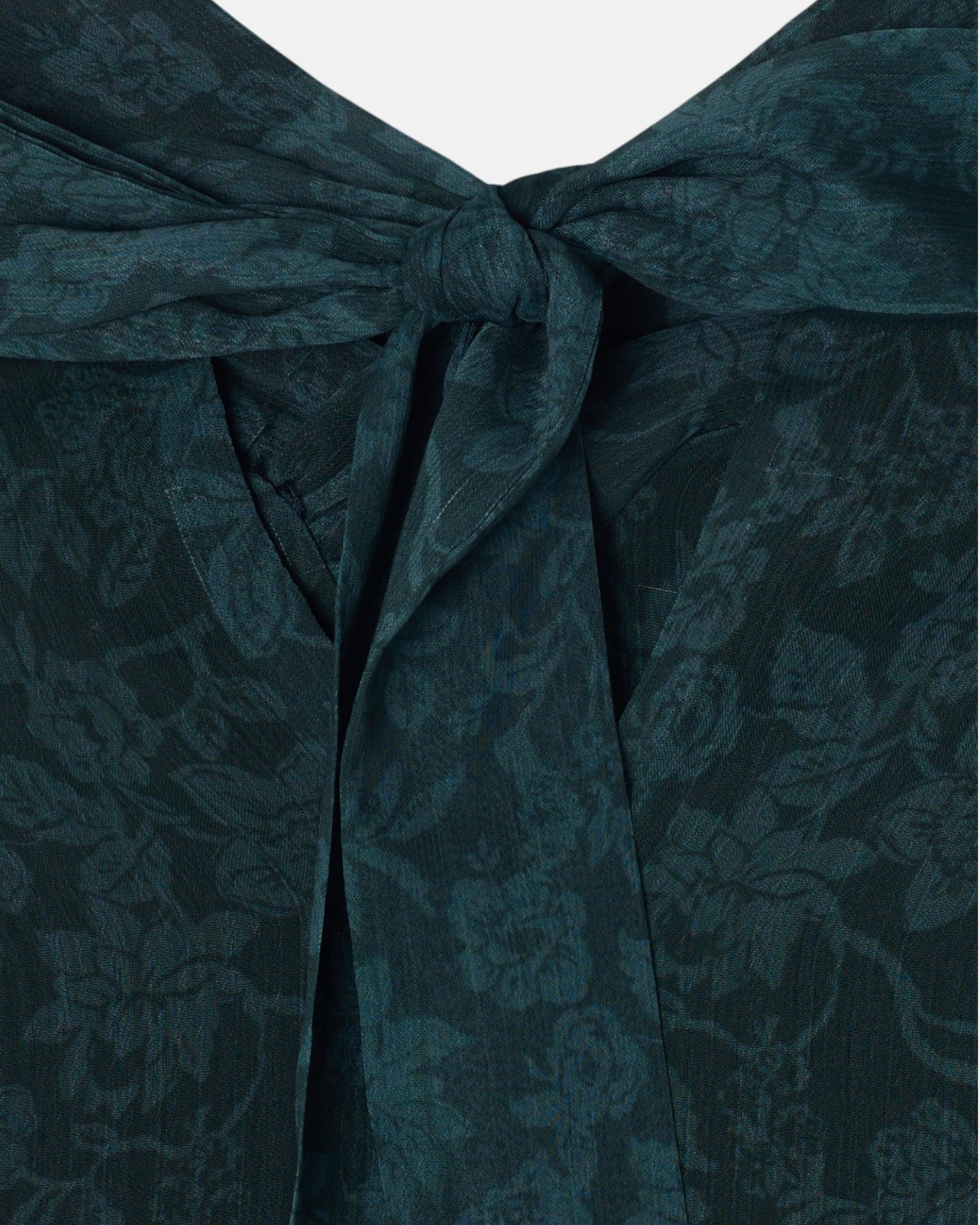 Blusa tira cuello estampado flores - Silbon - Verde Verde-5