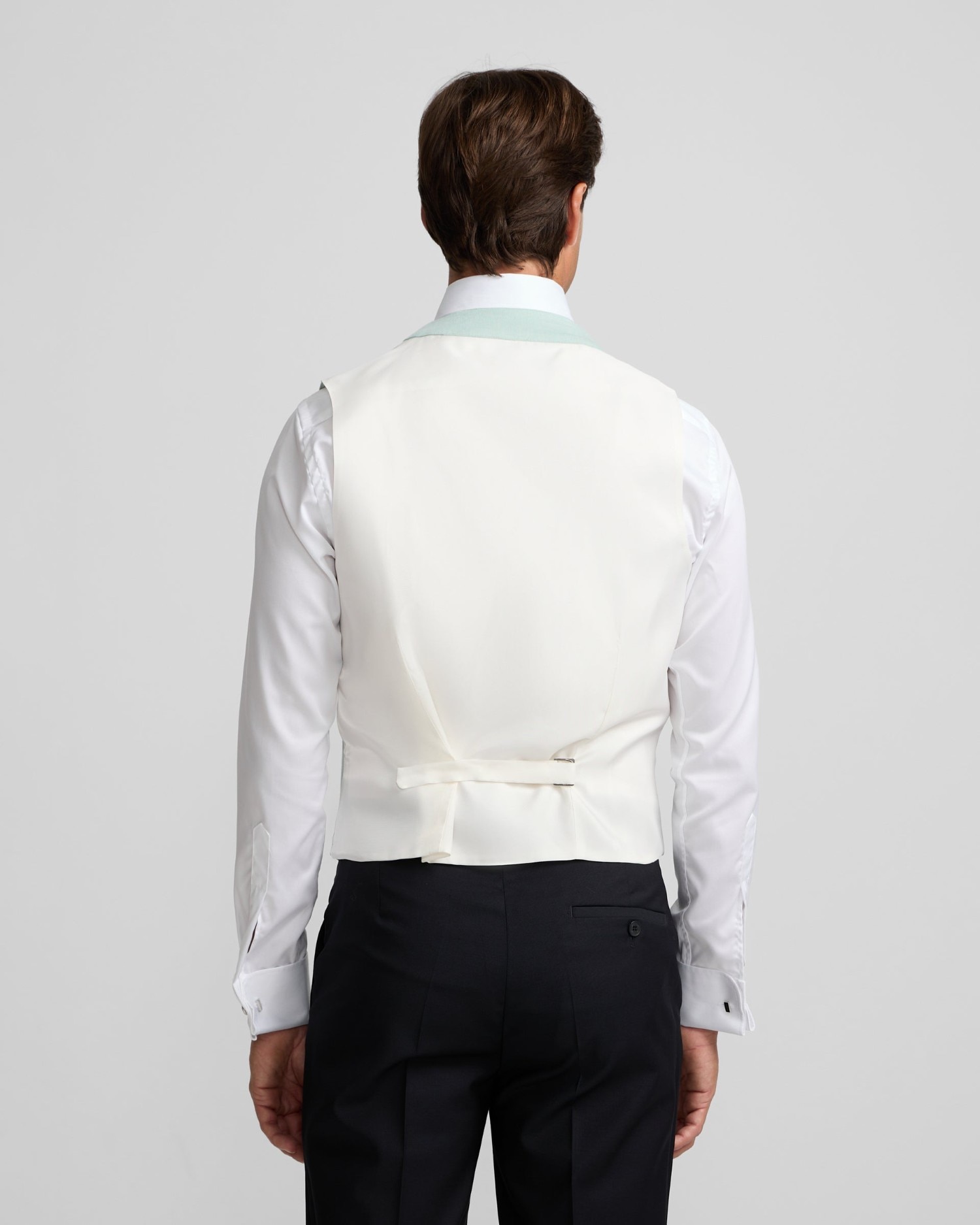 Chaleco de chaqué de hombre con doble botonadura - Silbon - Aguamarina Aguamarina-2