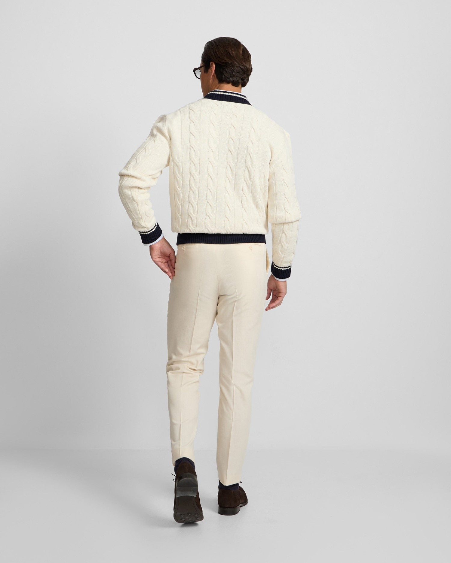 Imagen 2 de Pantalón de vestir de hombre con pinzas - Silbon - Beige Beige