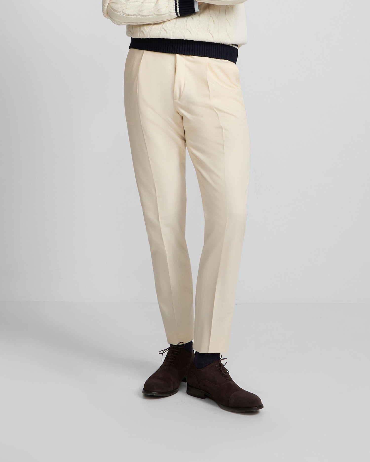 Imagen 3 de Pantalón de vestir de hombre con pinzas - Silbon - Beige Beige