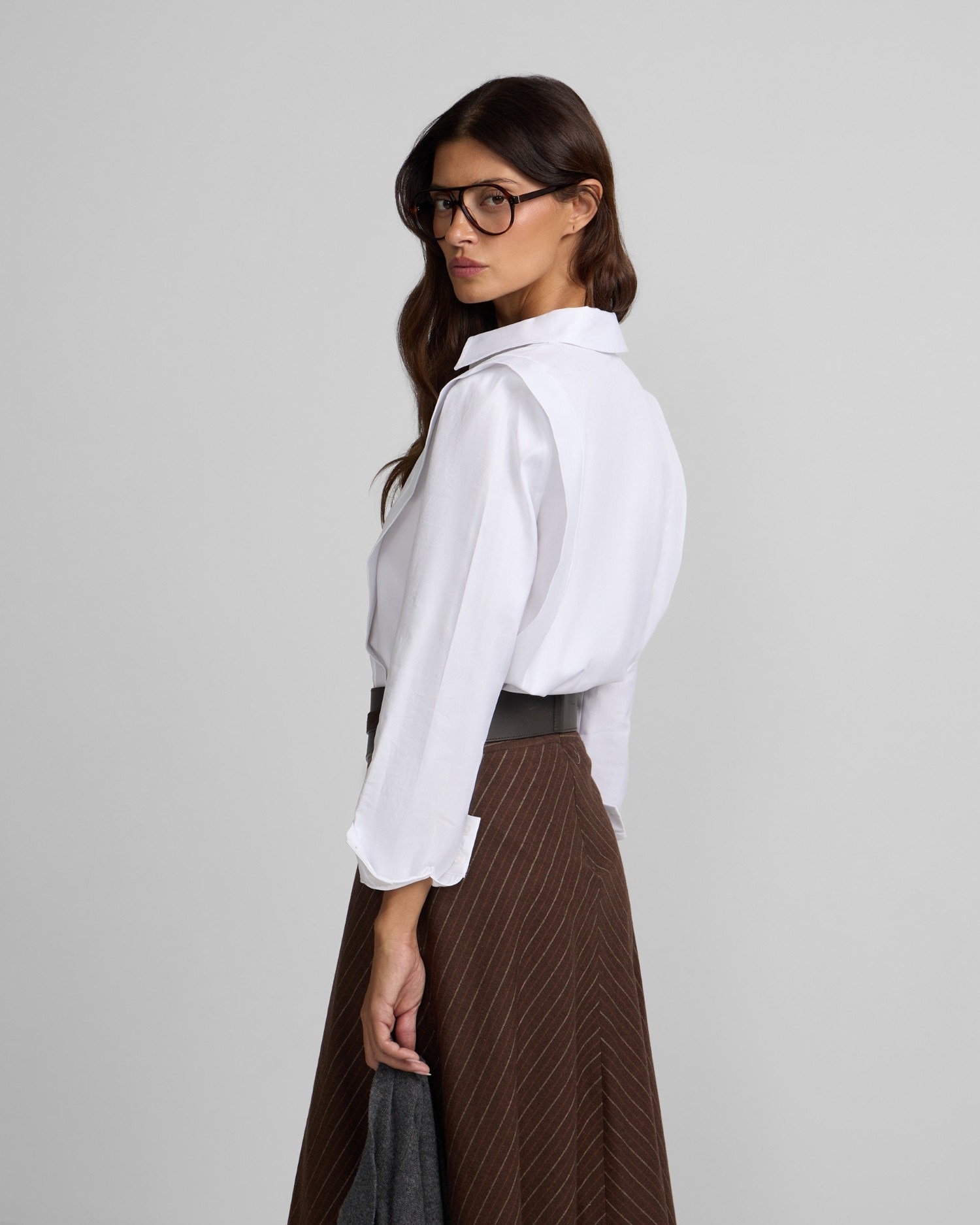 Camisa estructurada espiga - Silbon - Blanco Blanco-2