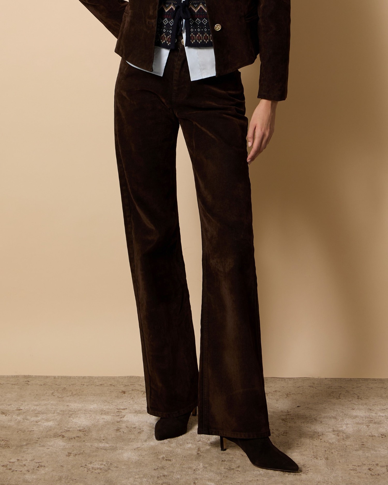 Imagen 3 de Pantalón unique flocado - Silbon - Marrón Marrón