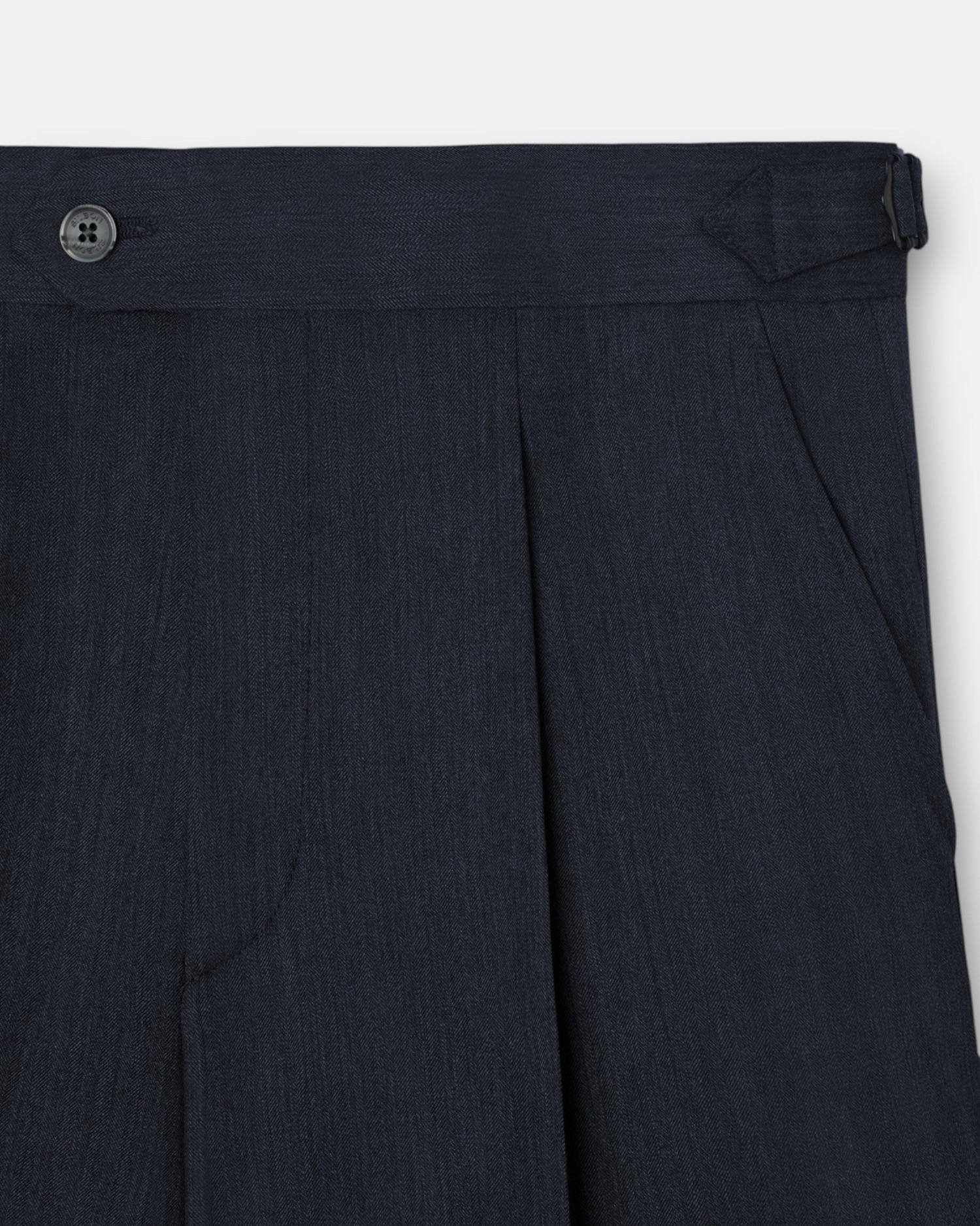 Pantalón de traje de hombre herringbone - Silbon - Azul marino Azul marino-3