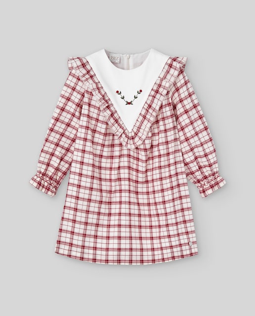 Imagen 0 de Vestido de bebé a cuadros con volantes colección Acebo
