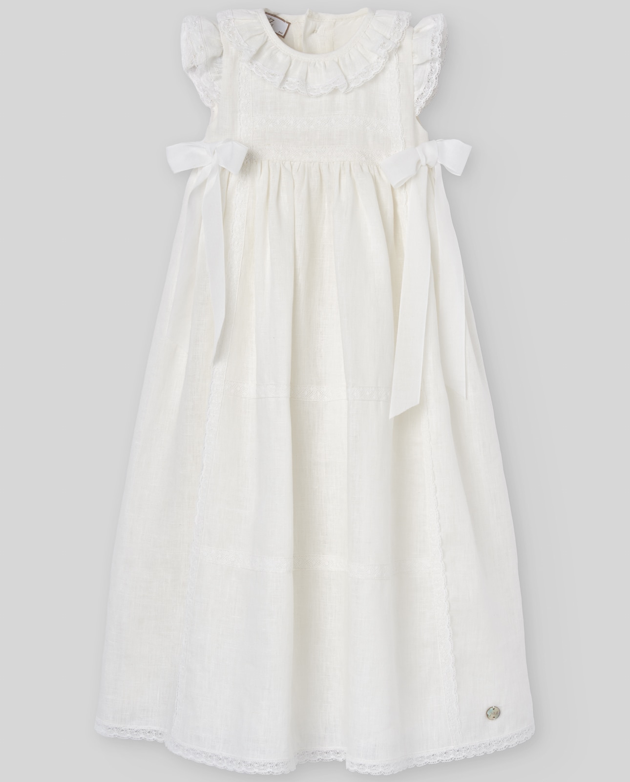 Vestido de bebé para bautizo con lazadas colección Alegra