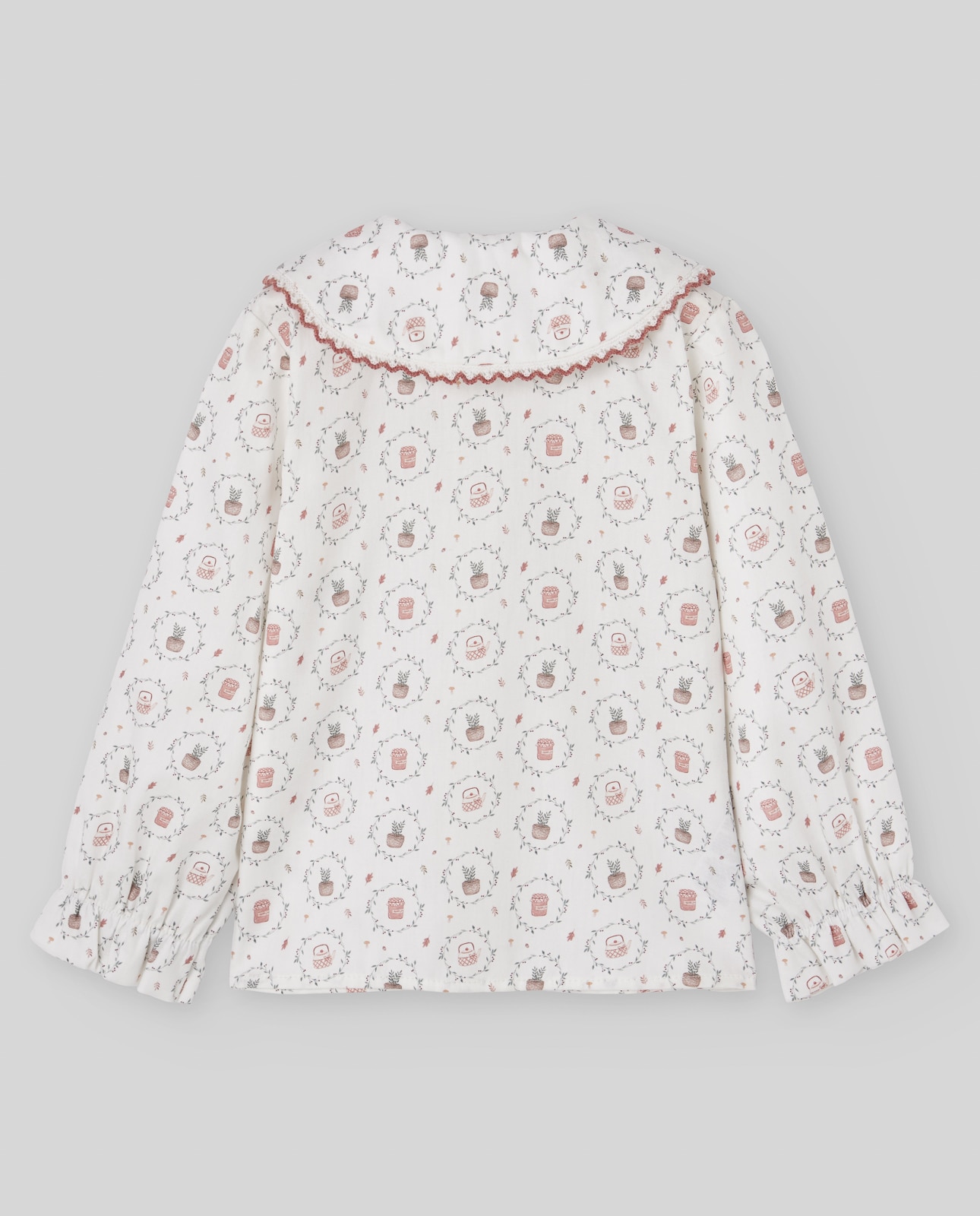Blusa de niña estampada colección lumbre - PAZ Rodríguez - Teja Teja-2