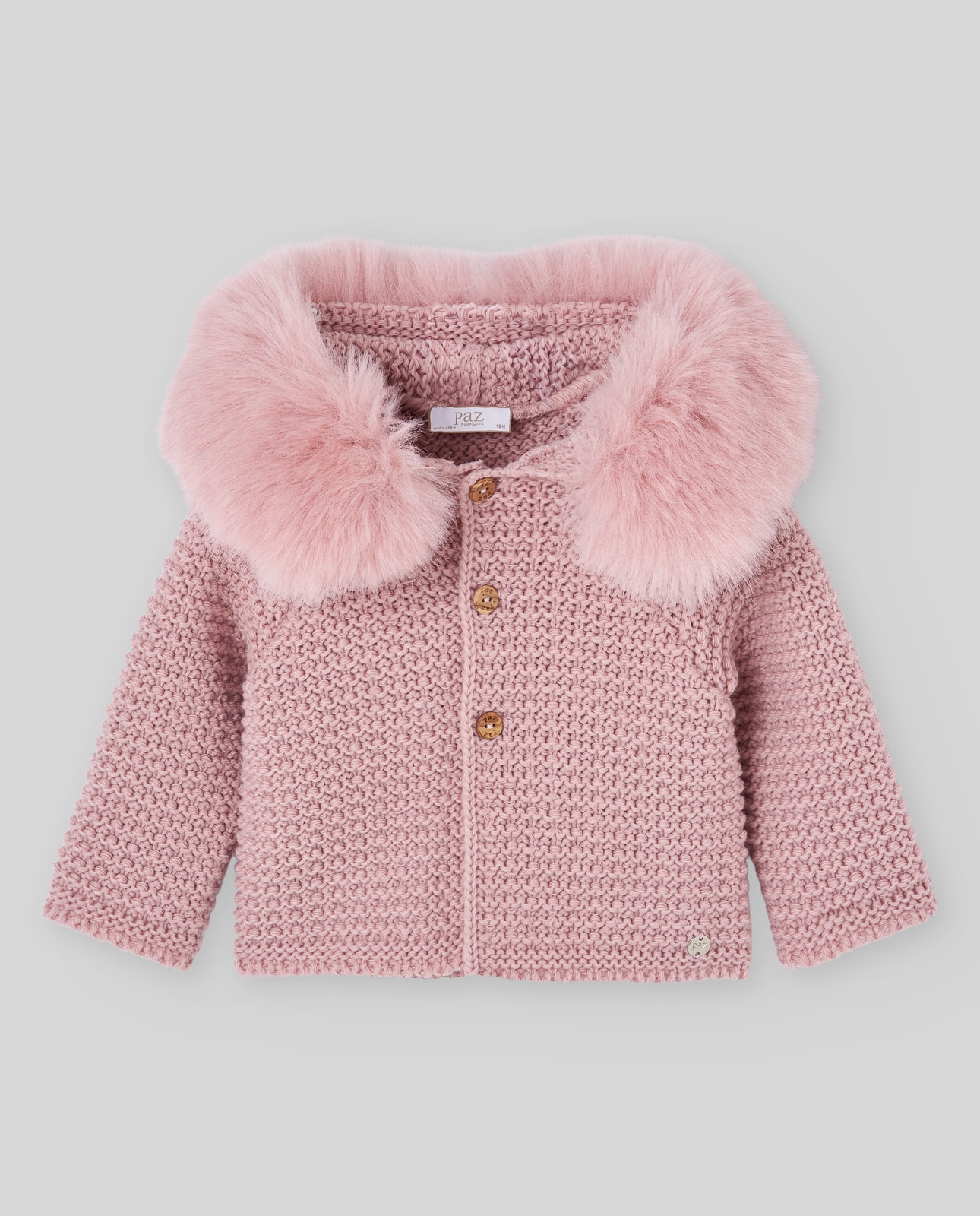 Imagen 0 de Abrigo de punto de bebé colección esencial Rosa pastel