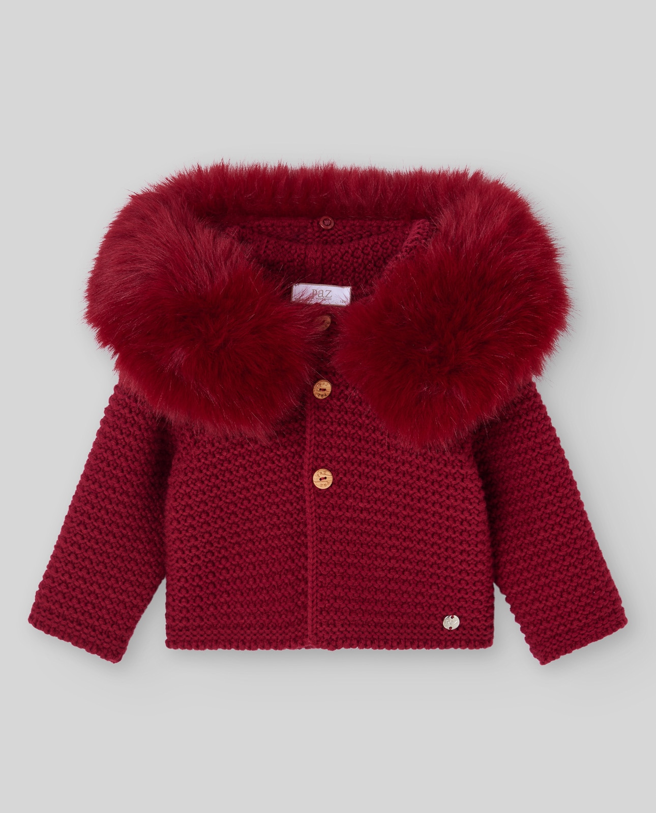Imagen 1 de Abrigo de punto de bebé colección esencial - Rojo Rojo