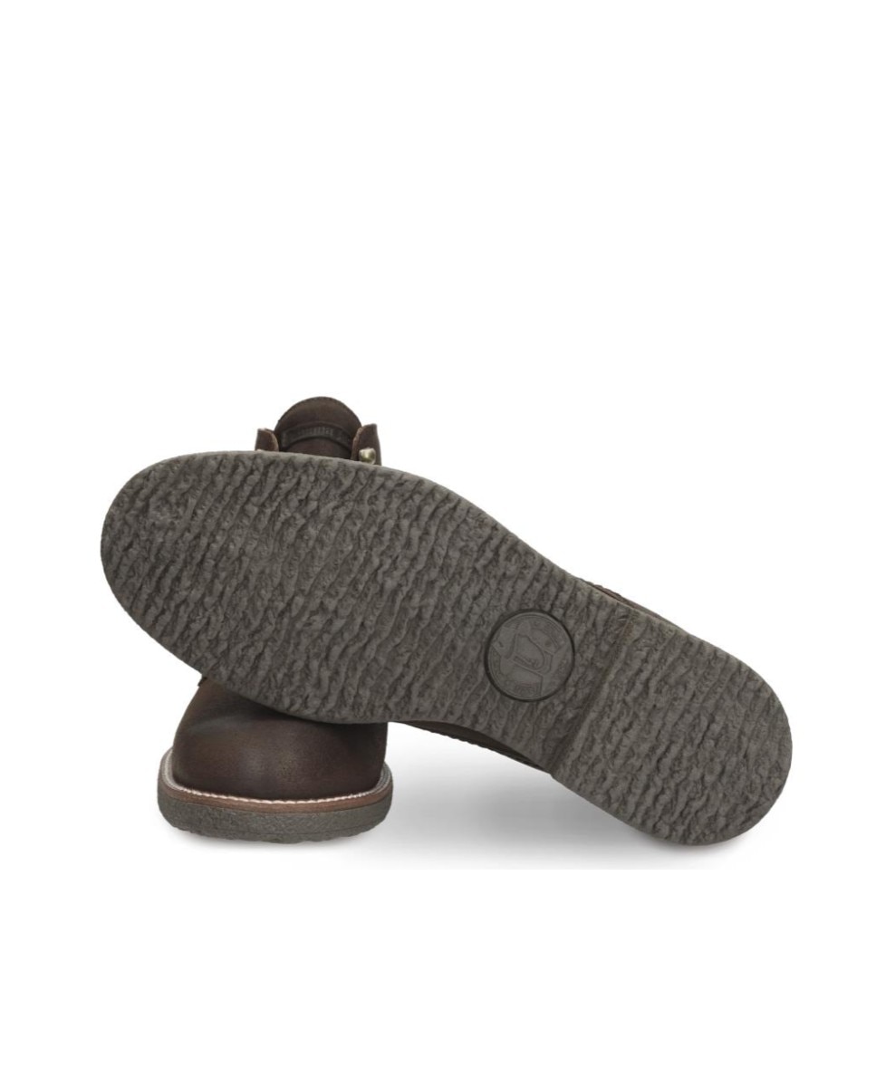 Imagen 4 de Botín de cordones en velour con forro de goretex - Panama Jack - Marrón oscuro Marrón oscuro