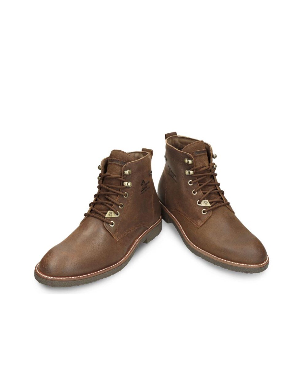 Imagen 3 de Botín de cordones en velour con forro de goretex - Panama Jack - Cuero Cuero