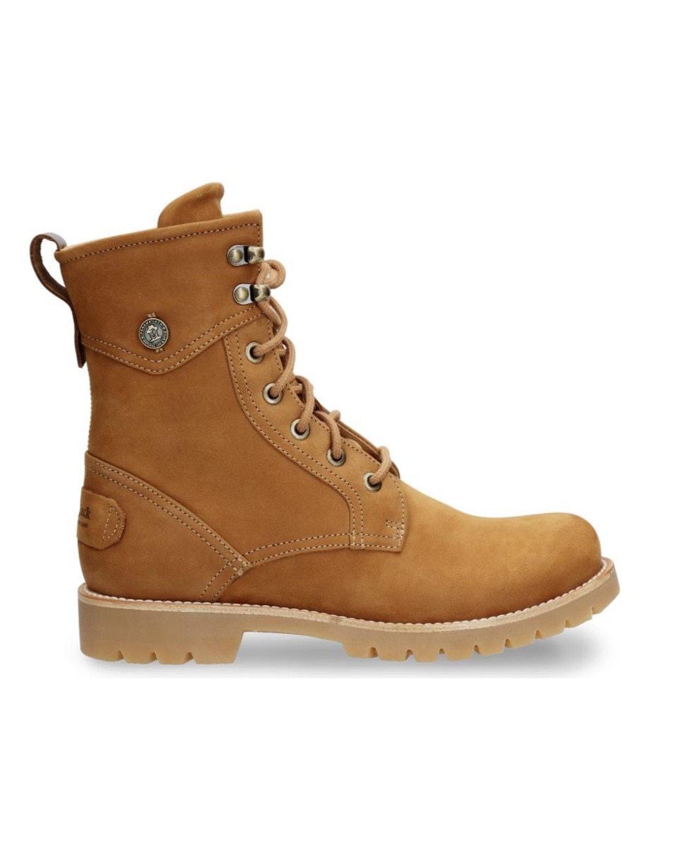 Botas militares en piel con forro de piel - Panama Jack - Cuero Cuero-1