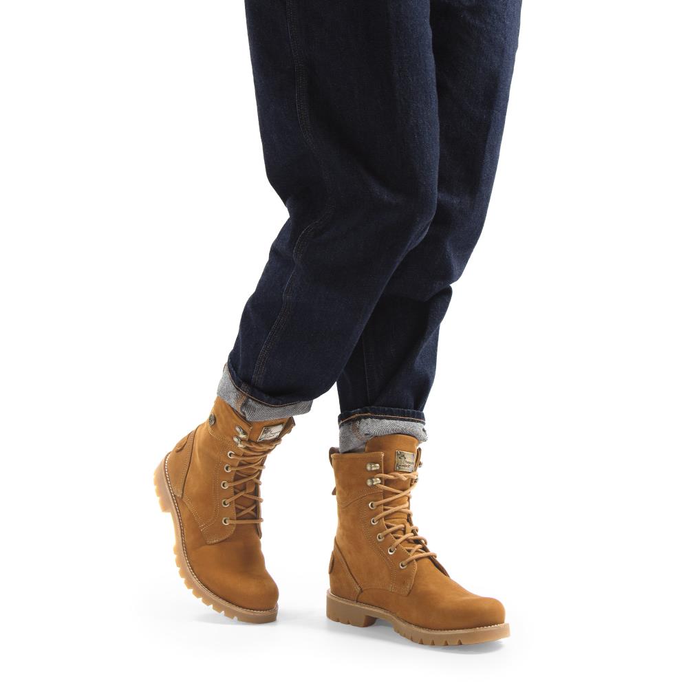 Botas militares en piel con forro de piel - Panama Jack - Cuero Cuero-2