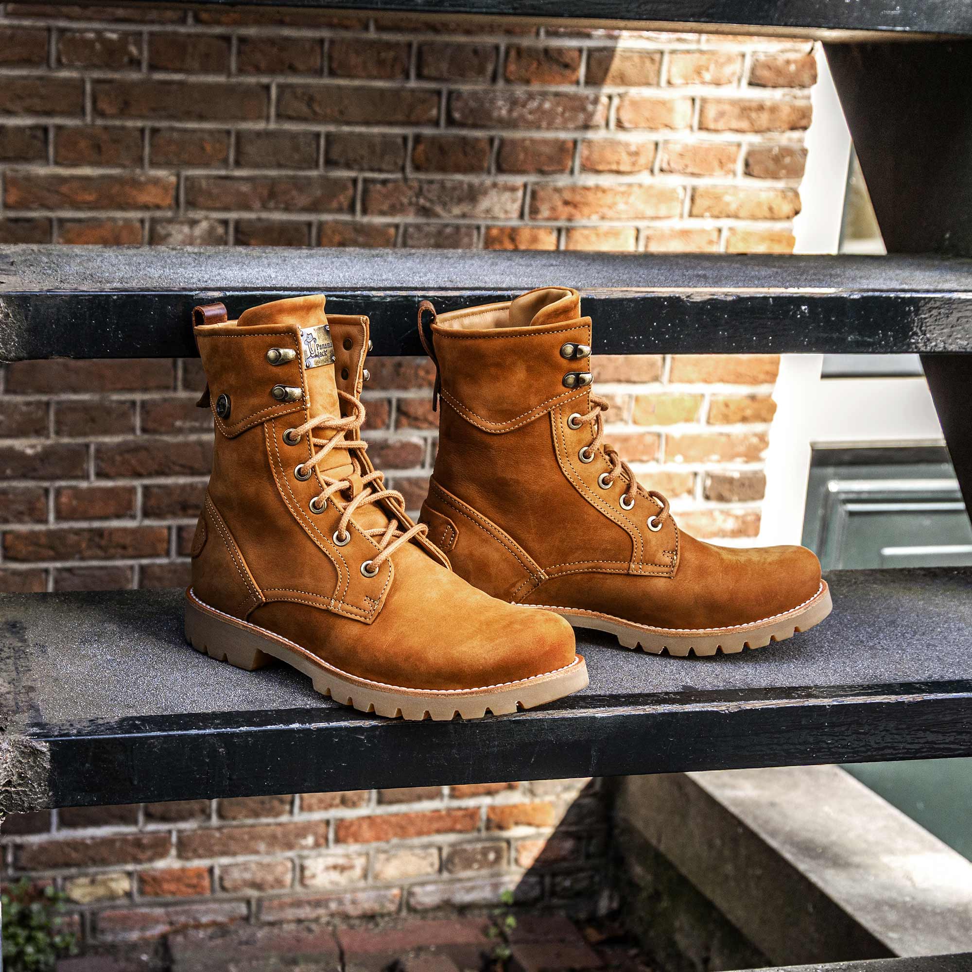 Botas militares en piel con forro de piel - Panama Jack - Cuero Cuero-5