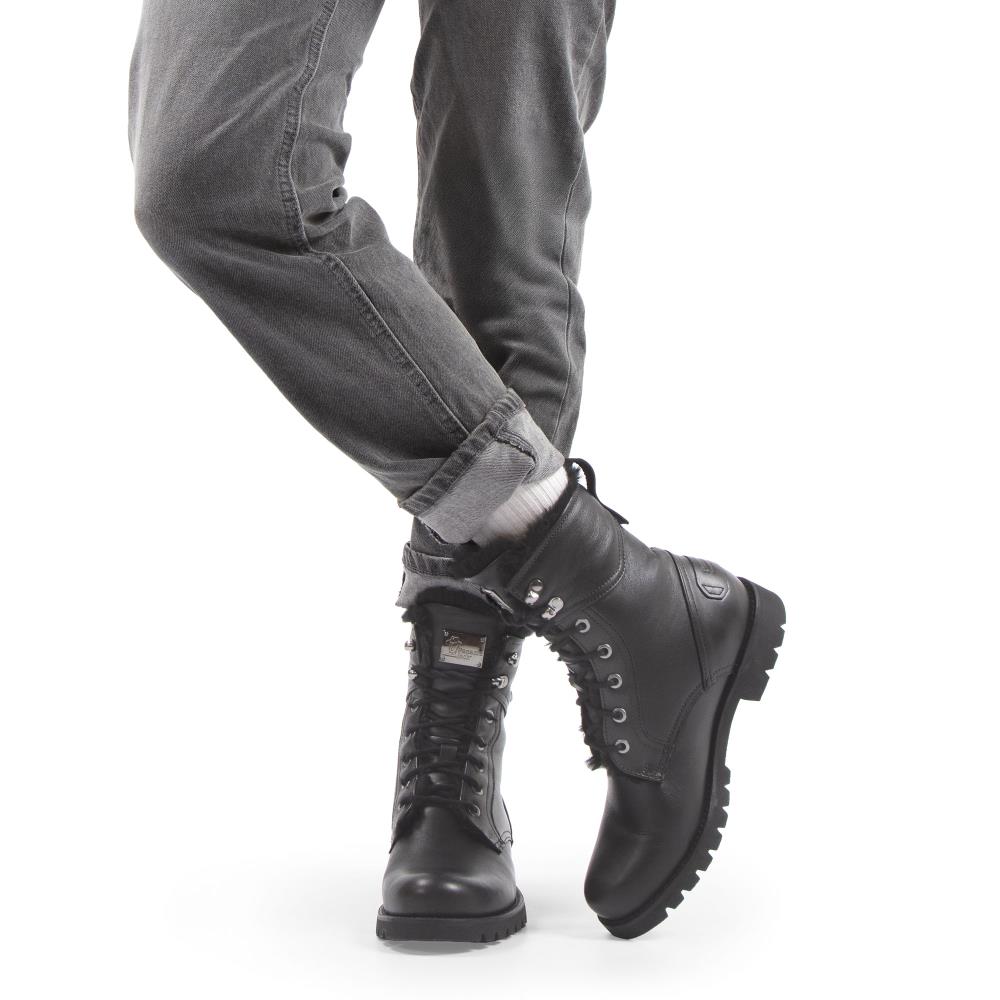 Botas militares en piel con forro de pelo sintético - Panama Jack - Negro Negro-2