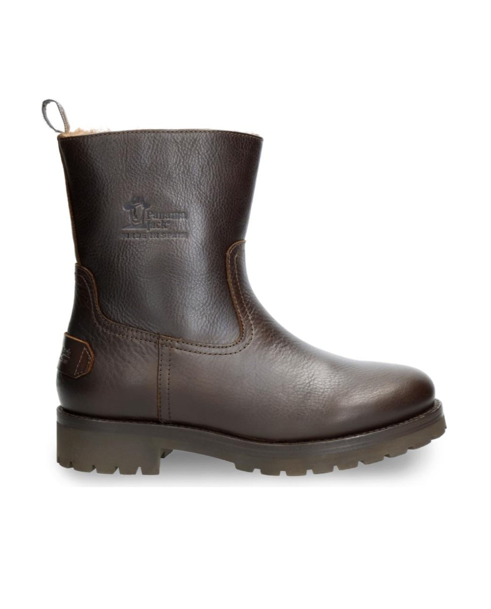 Botas en piel con forro de pelo sintético - Panama Jack - Marrón oscuro Marrón oscuro-1