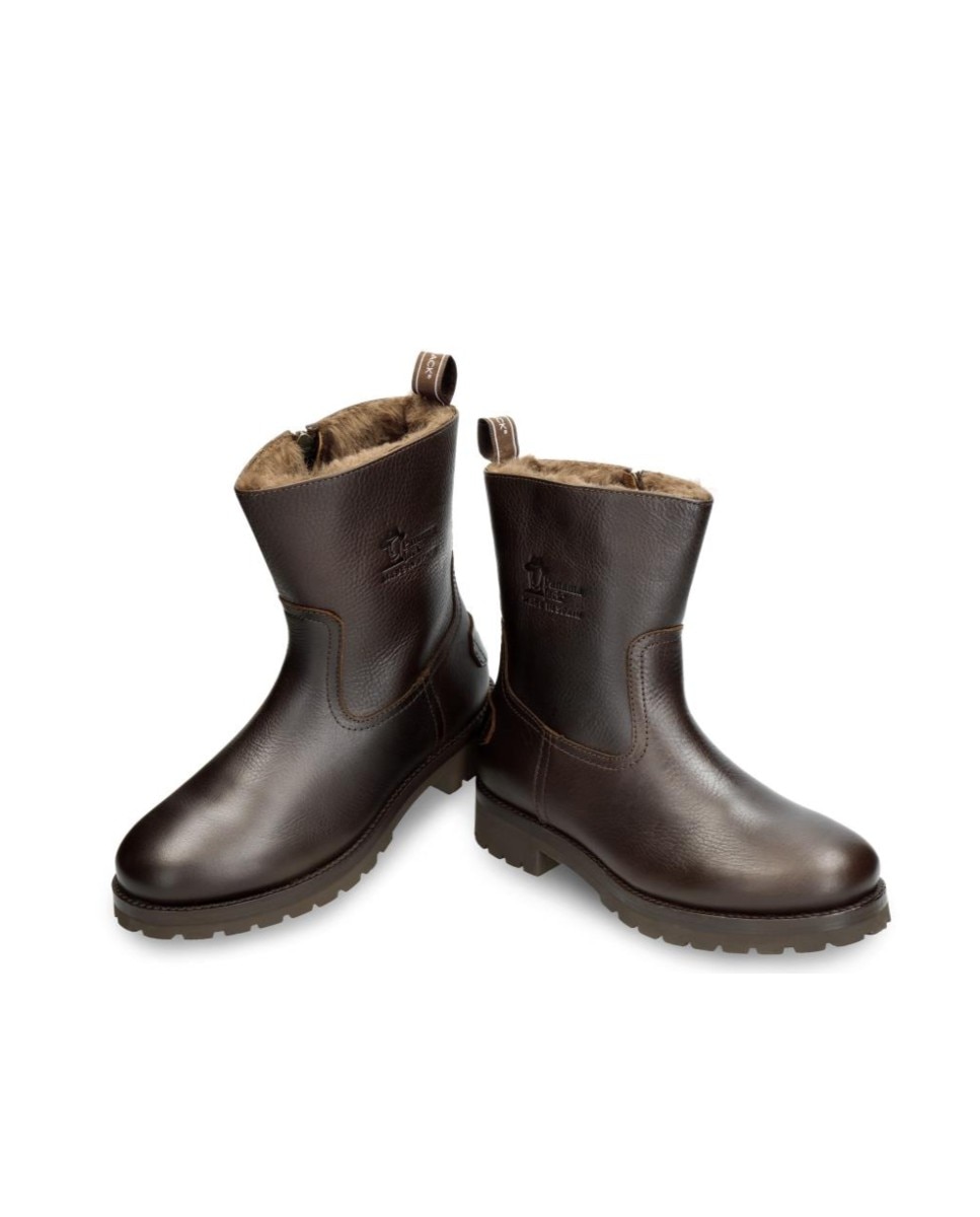 Botas en piel con forro de pelo sintético - Panama Jack - Marrón oscuro Marrón oscuro-2