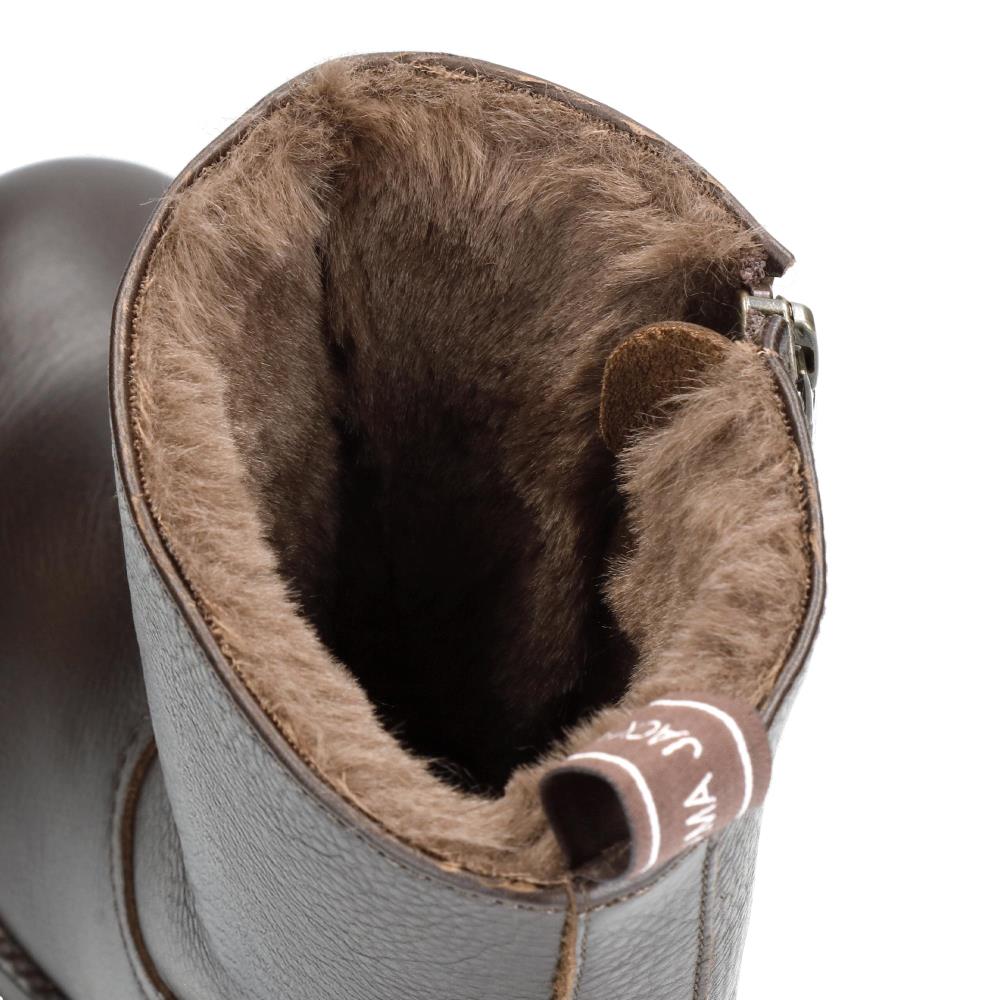 Botas en piel con forro de pelo sintético - Panama Jack - Marrón oscuro Marrón oscuro-4