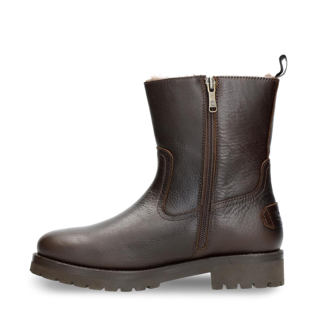 Botas en piel con forro de pelo sintético - Panama Jack - Marrón oscuro Marrón oscuro-6