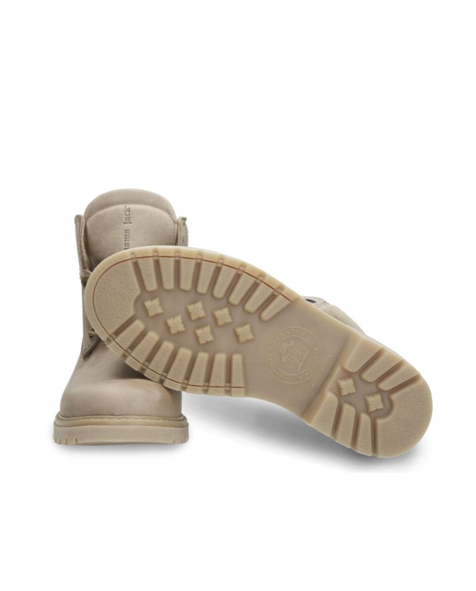 Botín de cordones en piel con forro de goretex - Panama Jack - Beige Beige-3