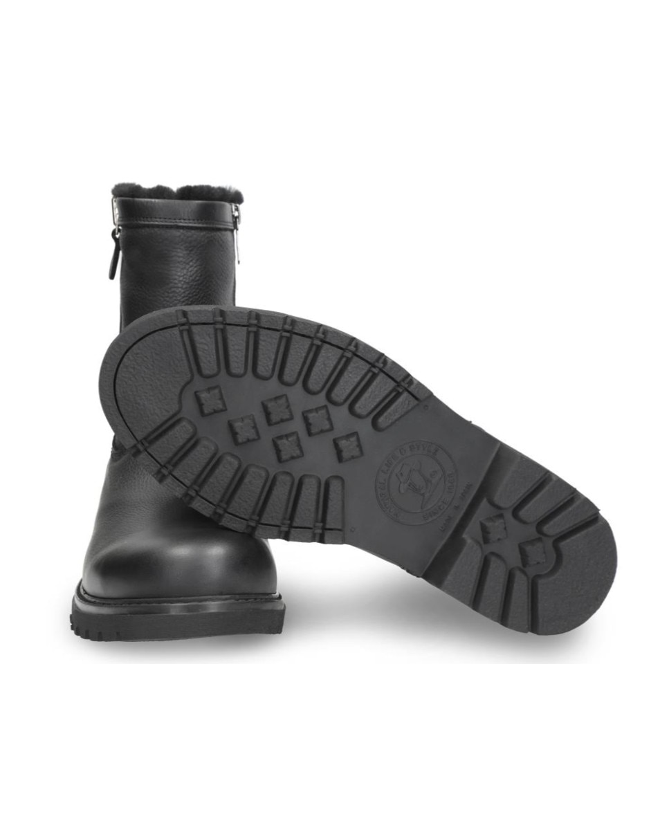Imagen 2 de Bota en piel con forro de pelo natural - Panama Jack - Negro Negro