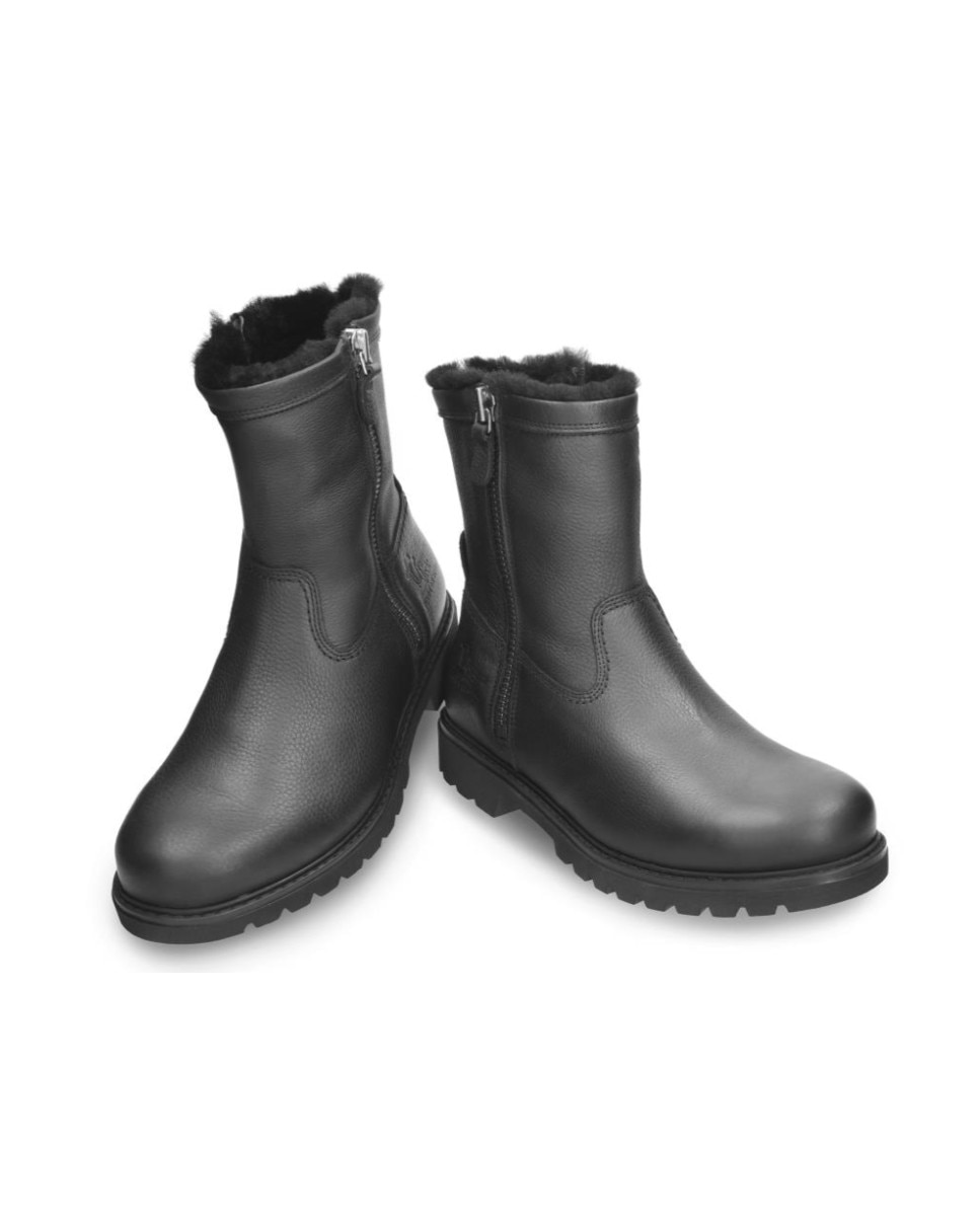 Imagen 3 de Bota en piel con forro de pelo natural - Panama Jack - Negro Negro