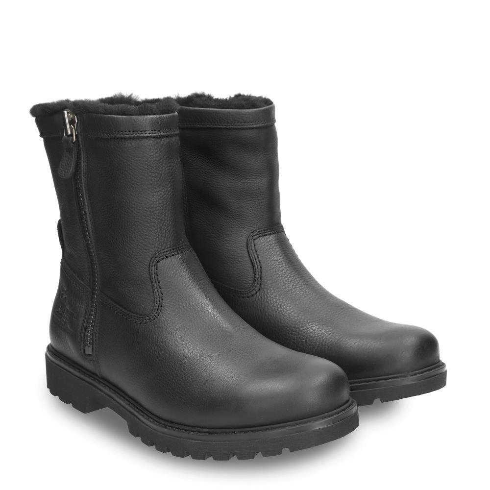 Imagen 5 de Bota en piel con forro de pelo natural - Panama Jack - Negro Negro