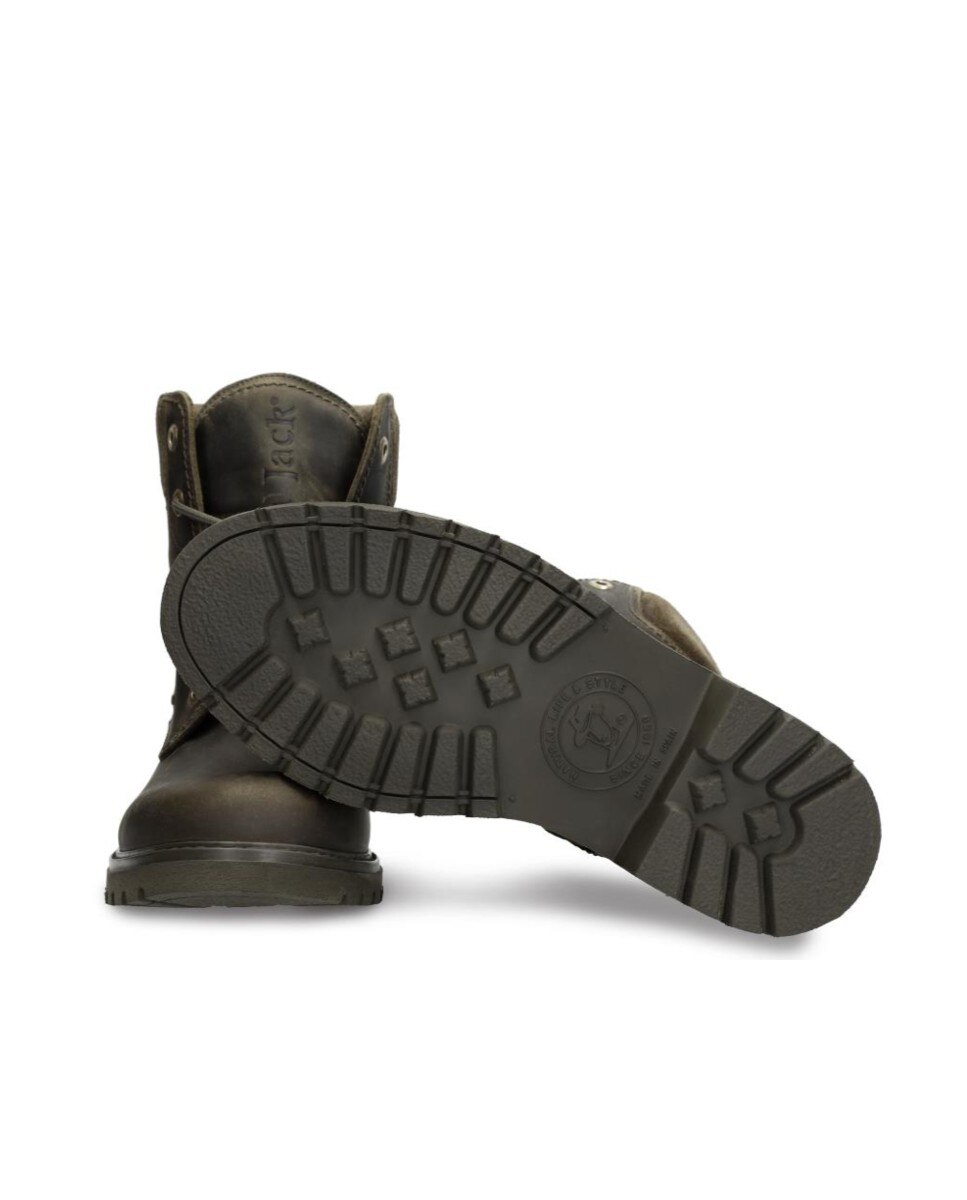 Botas de hombre en piel con forro de goretex - Panama Jack - Kaki Kaki-3