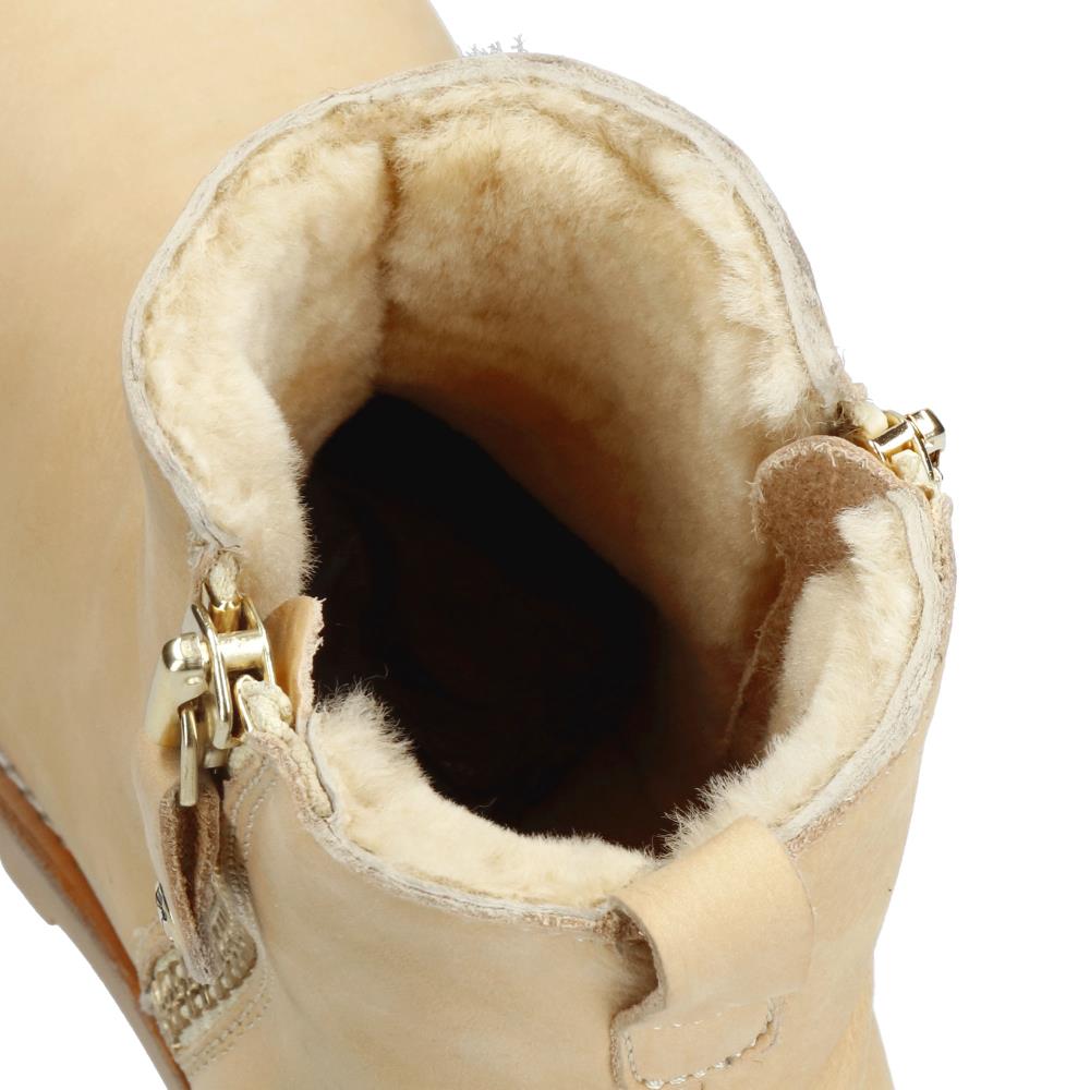 Botines de mujer en piel con forro de pelo sintético - Panama Jack - Crema Crema-6
