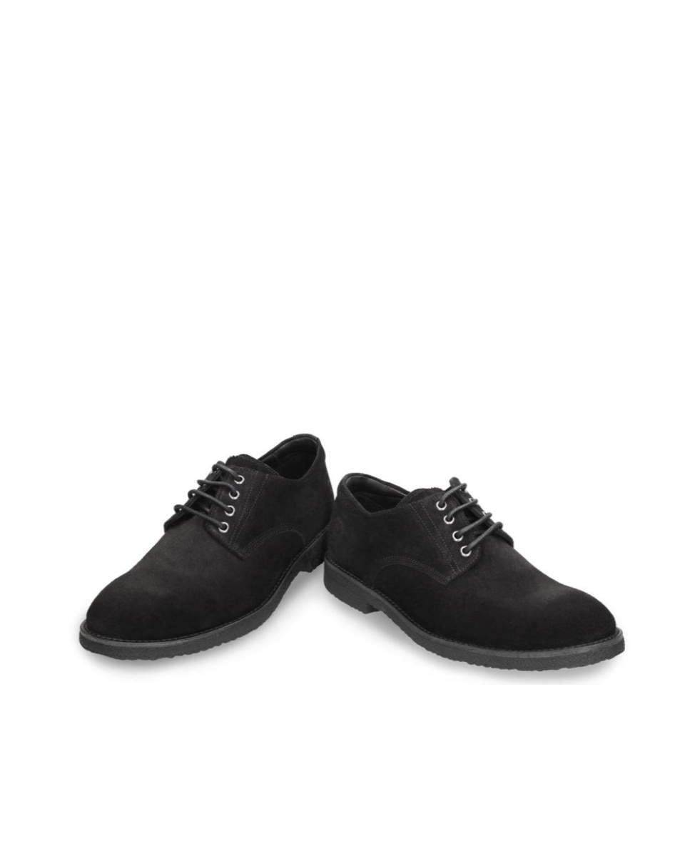 Imagen 2 de Zapatos de cordones en velour con forro de piel - Panama Jack - Negro Negro
