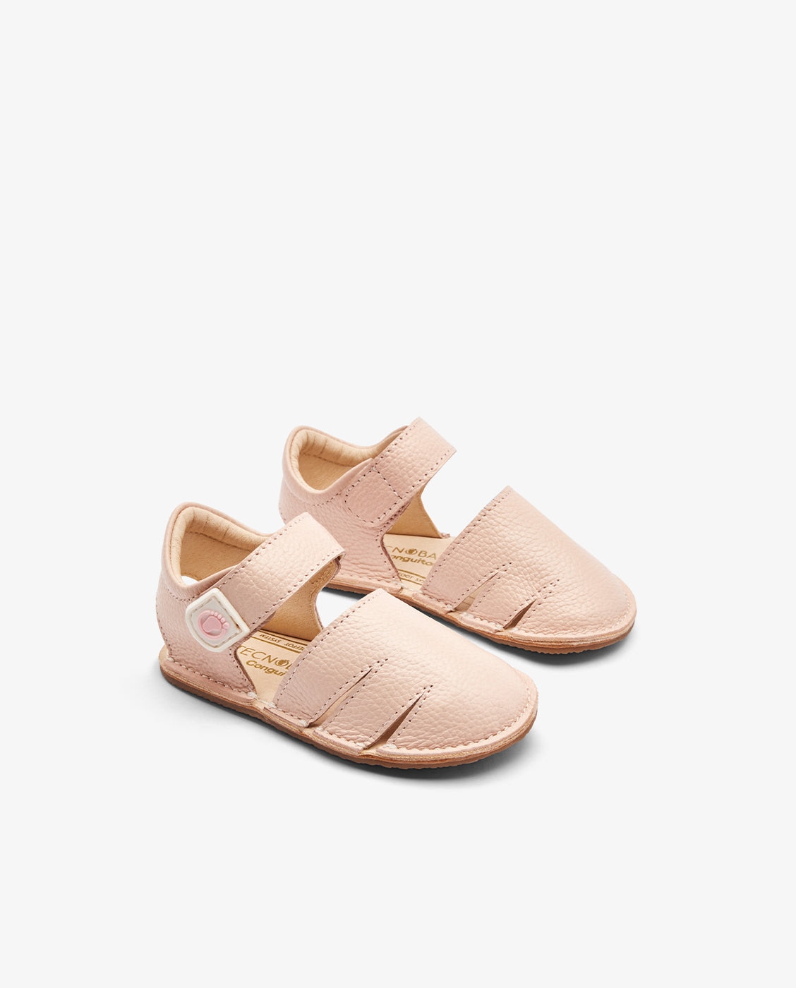 Sandalias de bebés diseño respetuoso con aberturas laterales - Conguitos - Rosa Rosa-2
