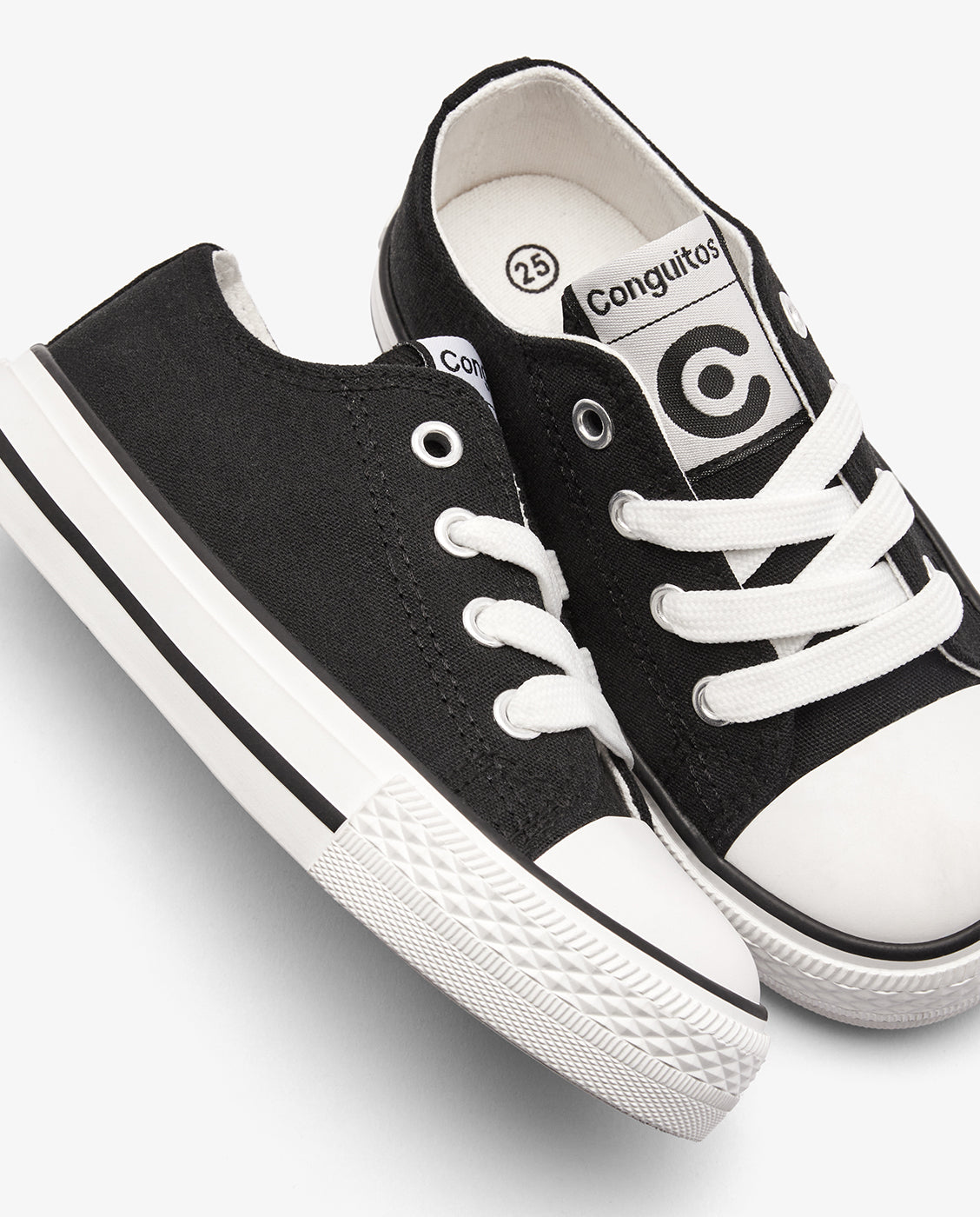 Zapatillas bajas de niños básicas con refuerzo en la puntera - Conguitos - Negro Negro-3