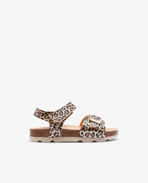 Imagen 0 de Sandalias abiertas de niña con estampado de leopardo