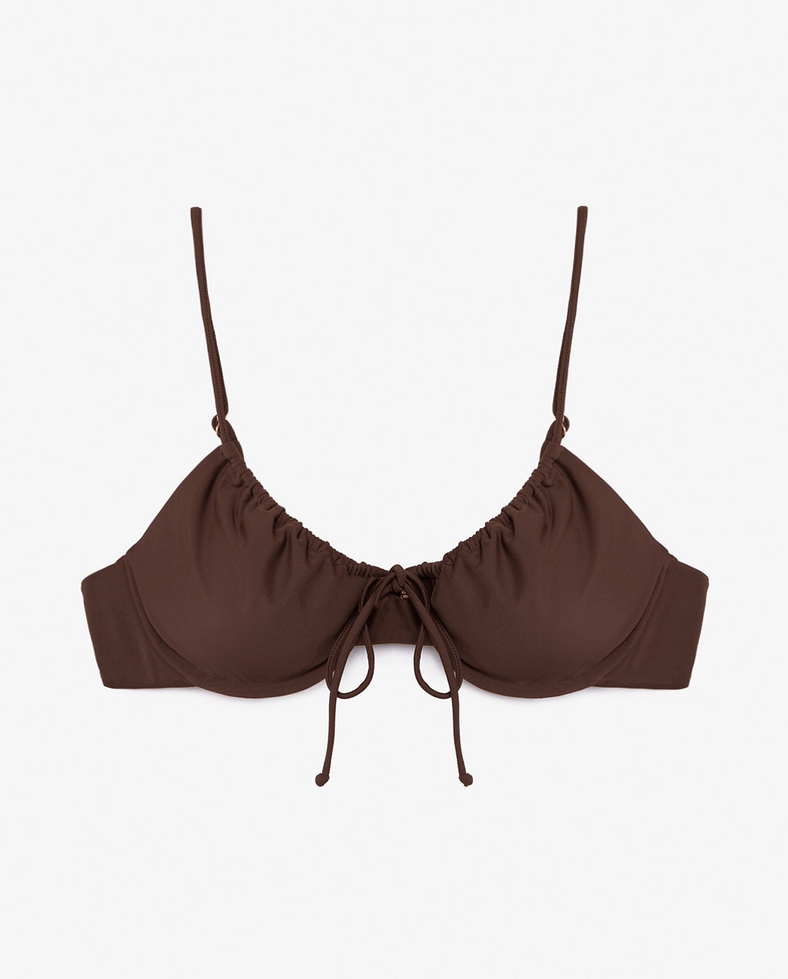 Top de bikini de diseño balconette rinna - Kalk - Marrón Marrón-4