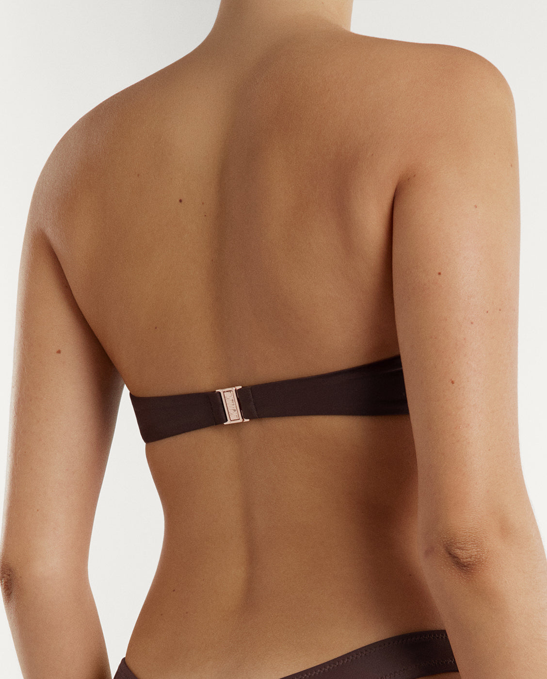 Top de bikini tipo bandeau pamela - Kalk - Burdeos Marrón-2